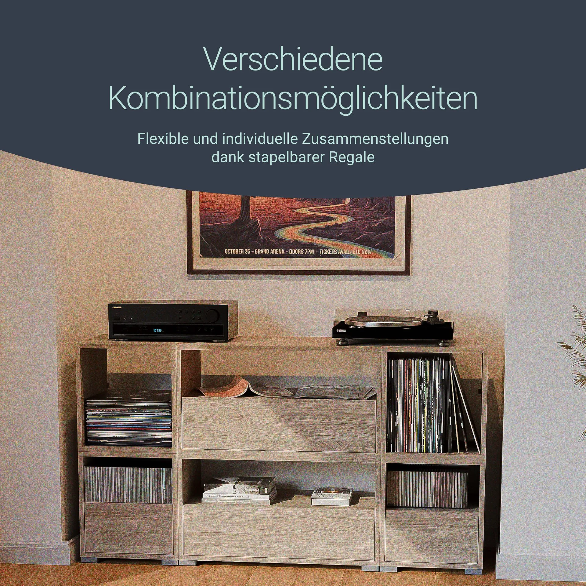 BADEDU VEER Regal 35 cm breit, Braun, 2 Fächer mit Tür