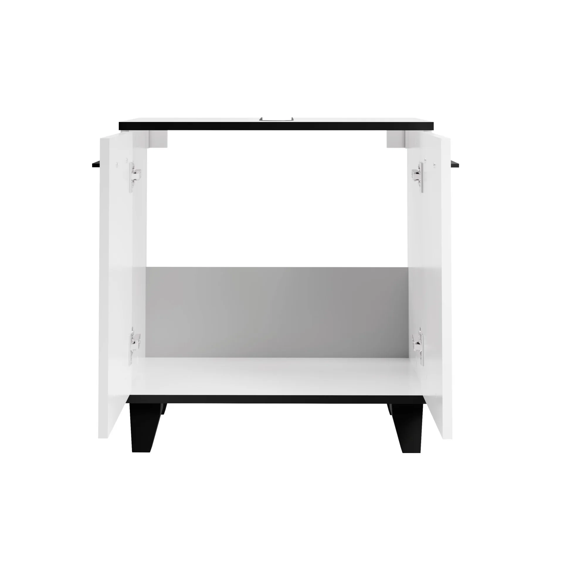 FACKELMANN TE-A Waschbeckenunterschrank 60 cm breit, Weiß, mit Füßen
