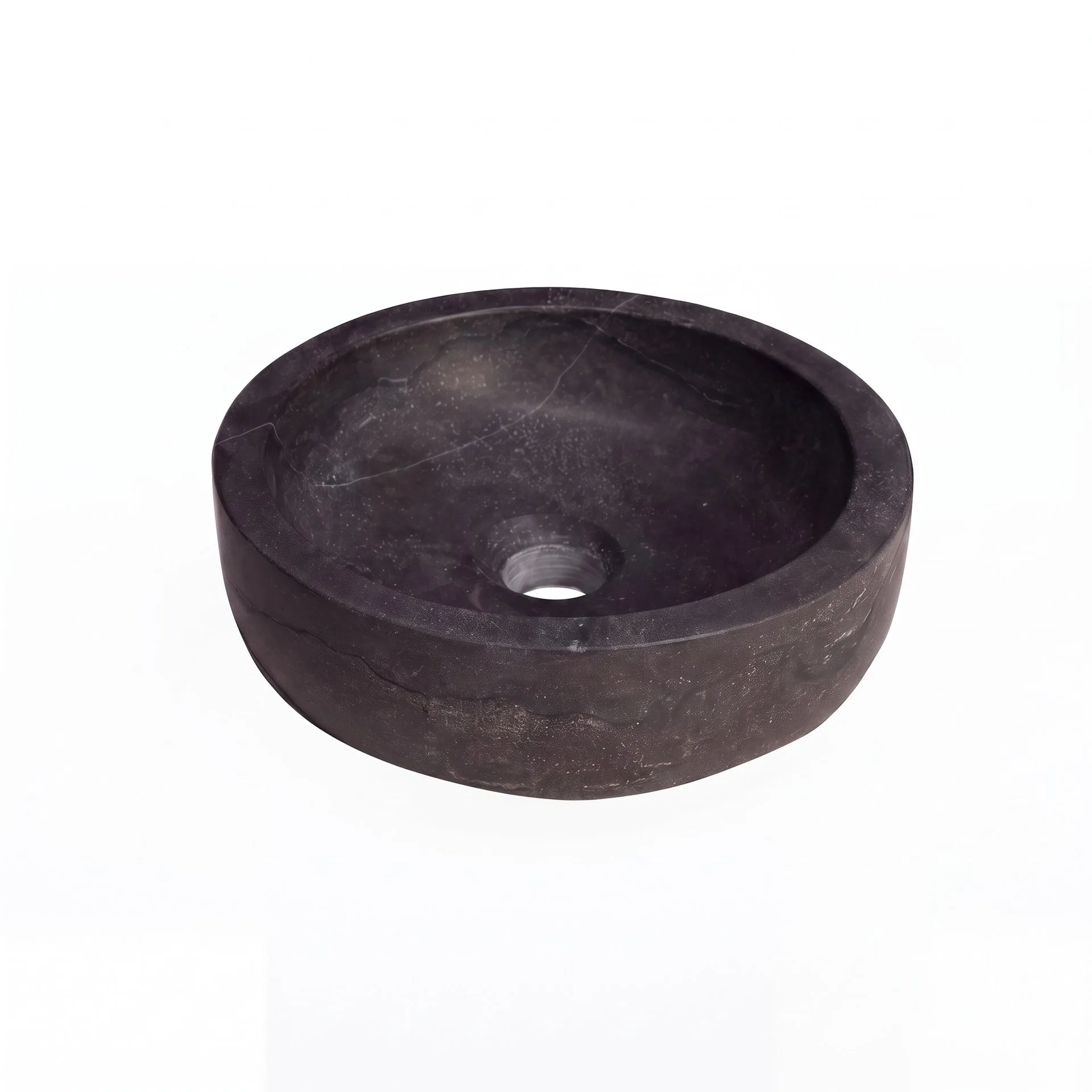 FORZALAQUA VERONA XS Aufsatzwaschbecken Ø 30 cm, Bluestone, Naturstein, ohne Hahnloch