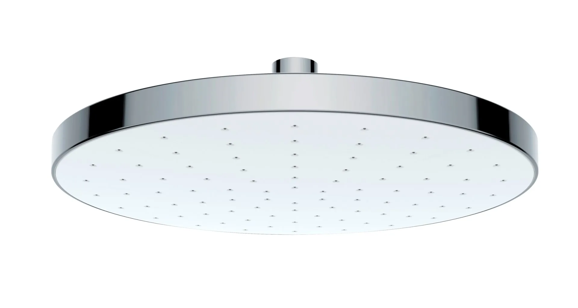 WENKO Duschkopf Regendusche Ø 22,5 cm, Chrom/Weiß, mit Automatischer Reinigungsfunktion