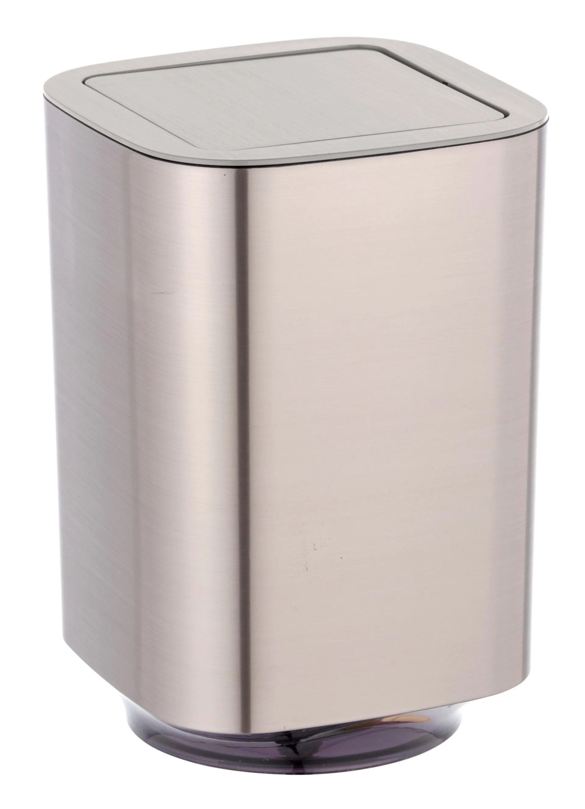 WENKO AURON Kosmetikeimer 5,5 Liter, Silber glänzend