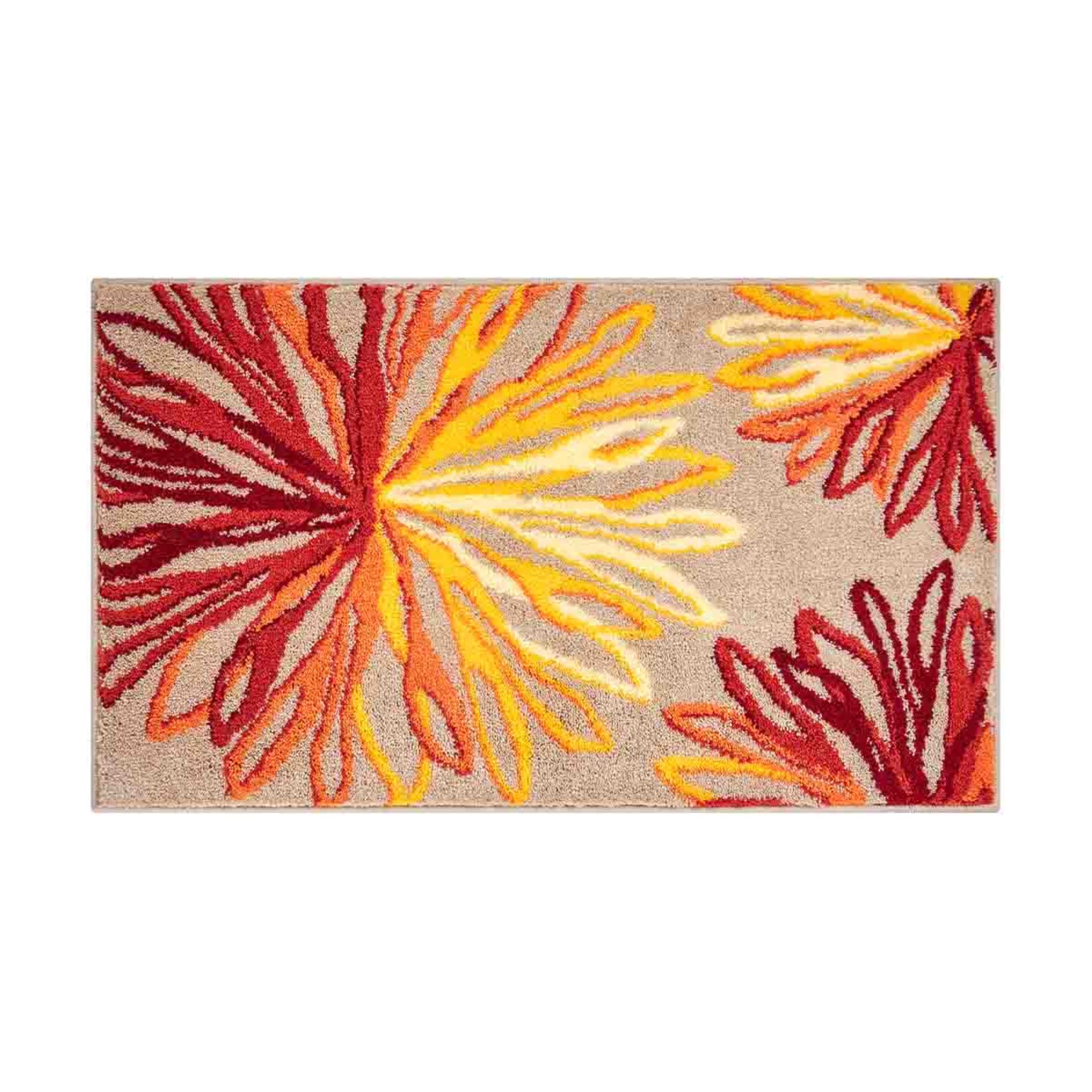 GRUND ART Badematte 70 x 120 cm Orange/Beige