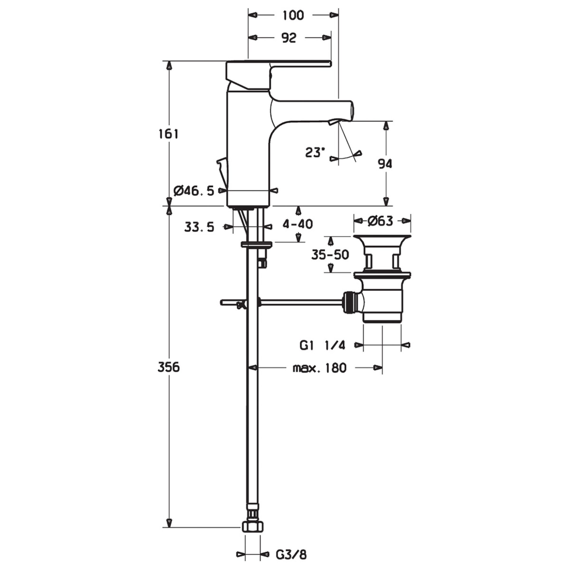 Hansa HANSARONDA Waschtischarmatur