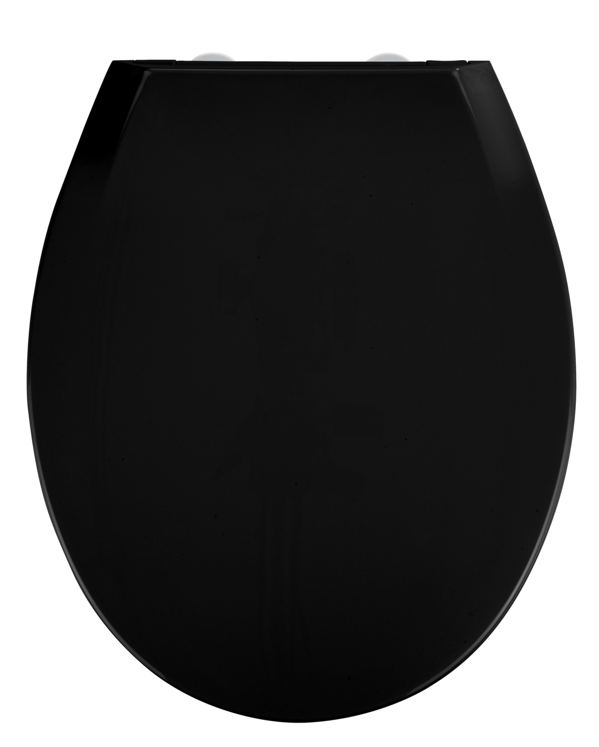 WENKO KOS WC-Sitz, Schwarz, Thermoplast, mit Absenkautomatik