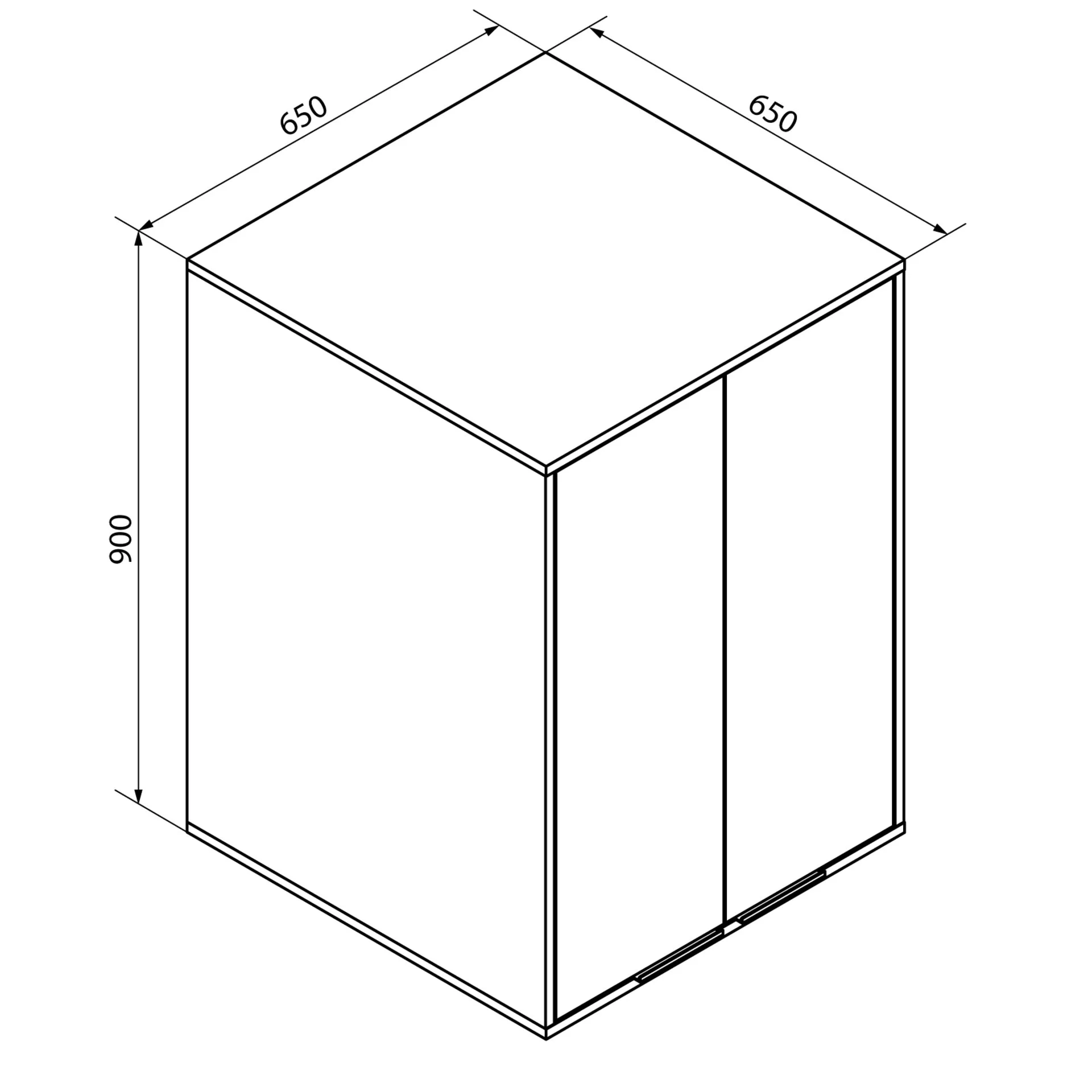 FACKELMANN Aufsatzschrank L 65 cm breit, Weiß