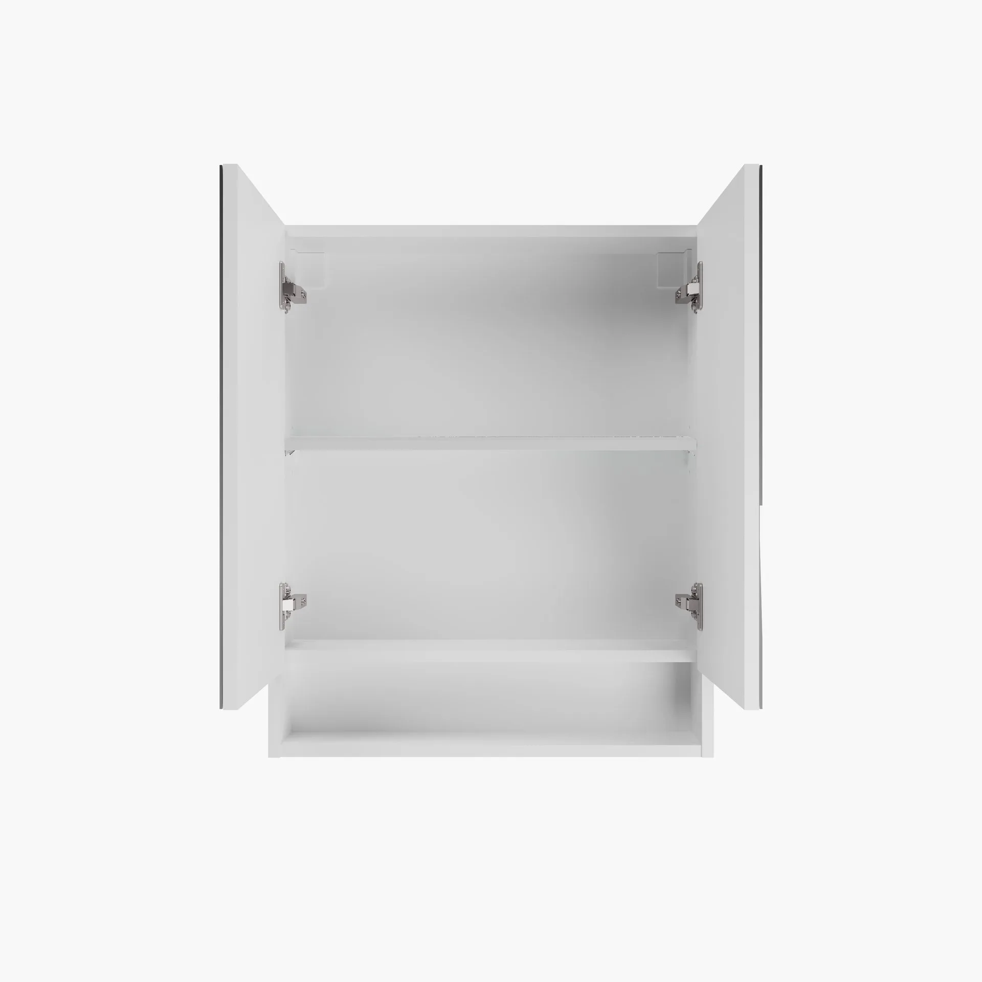 FACKELMANN Spiegelschrank 60 cm breit, Weiß, mit Ablage