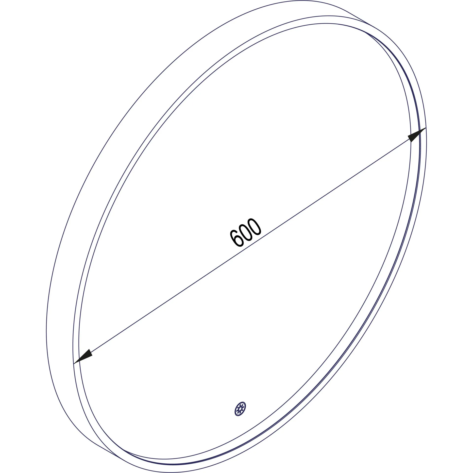 LANZET LED Spiegel Ø 60 cm, Goldbronze