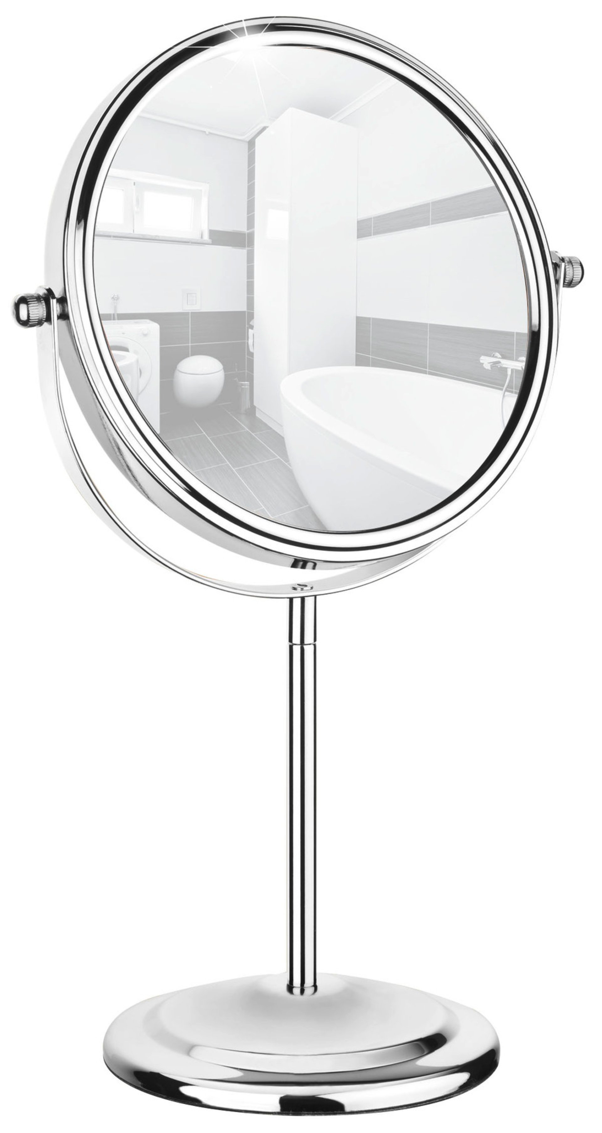 WENKO Kosmetikspiegel, Chrom glänzend, mit 7-facher Vergrößerung