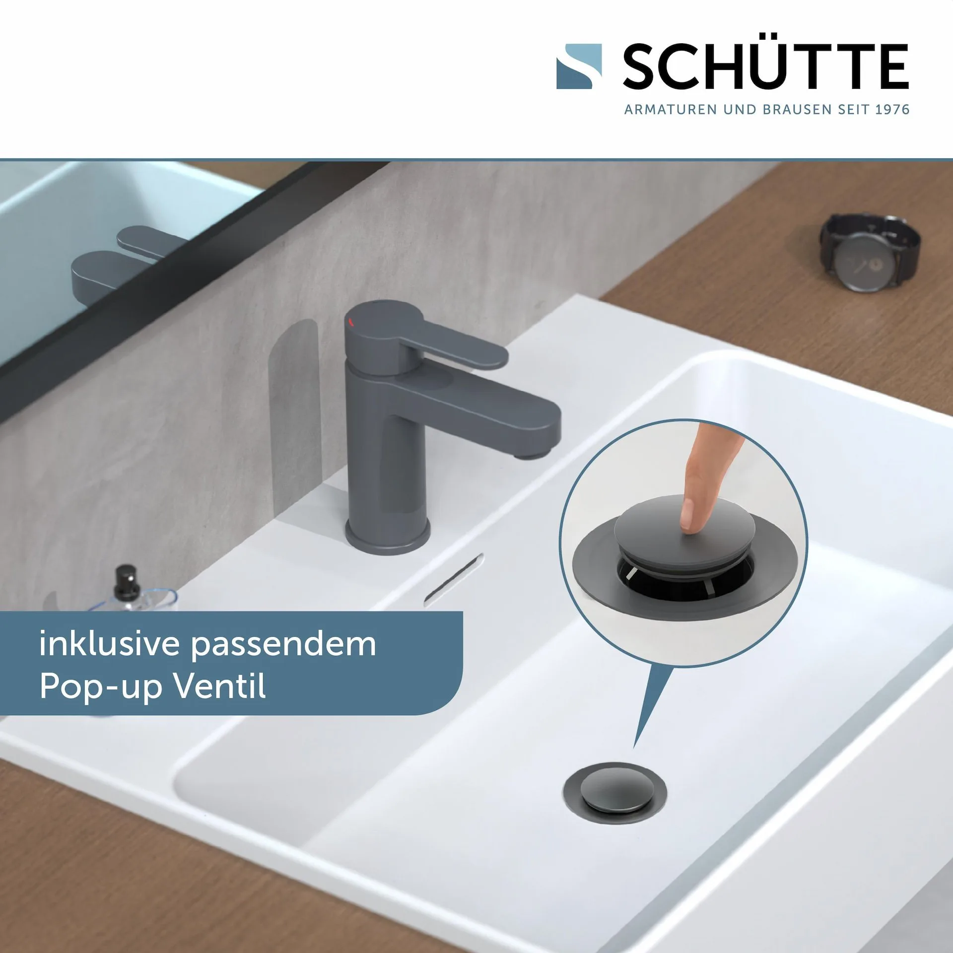 Schütte ELEPHANT Waschtischarmatur, Anthrazit matt