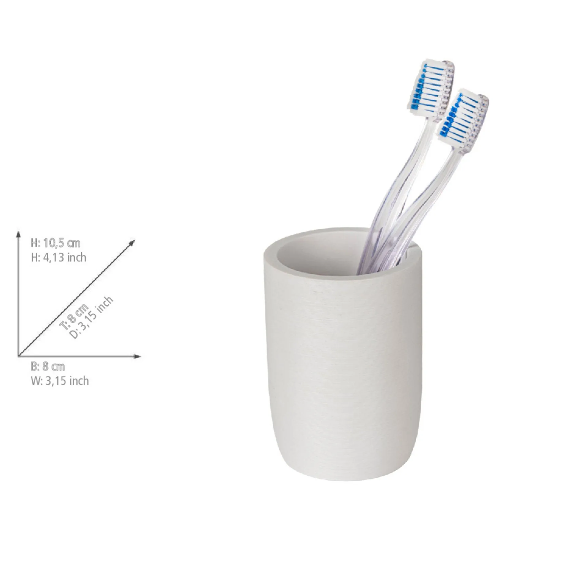 WENKO ALTAVALLE Accessoire Set, Weiß, Zahnputzbecher, Seifenspender, Keramik