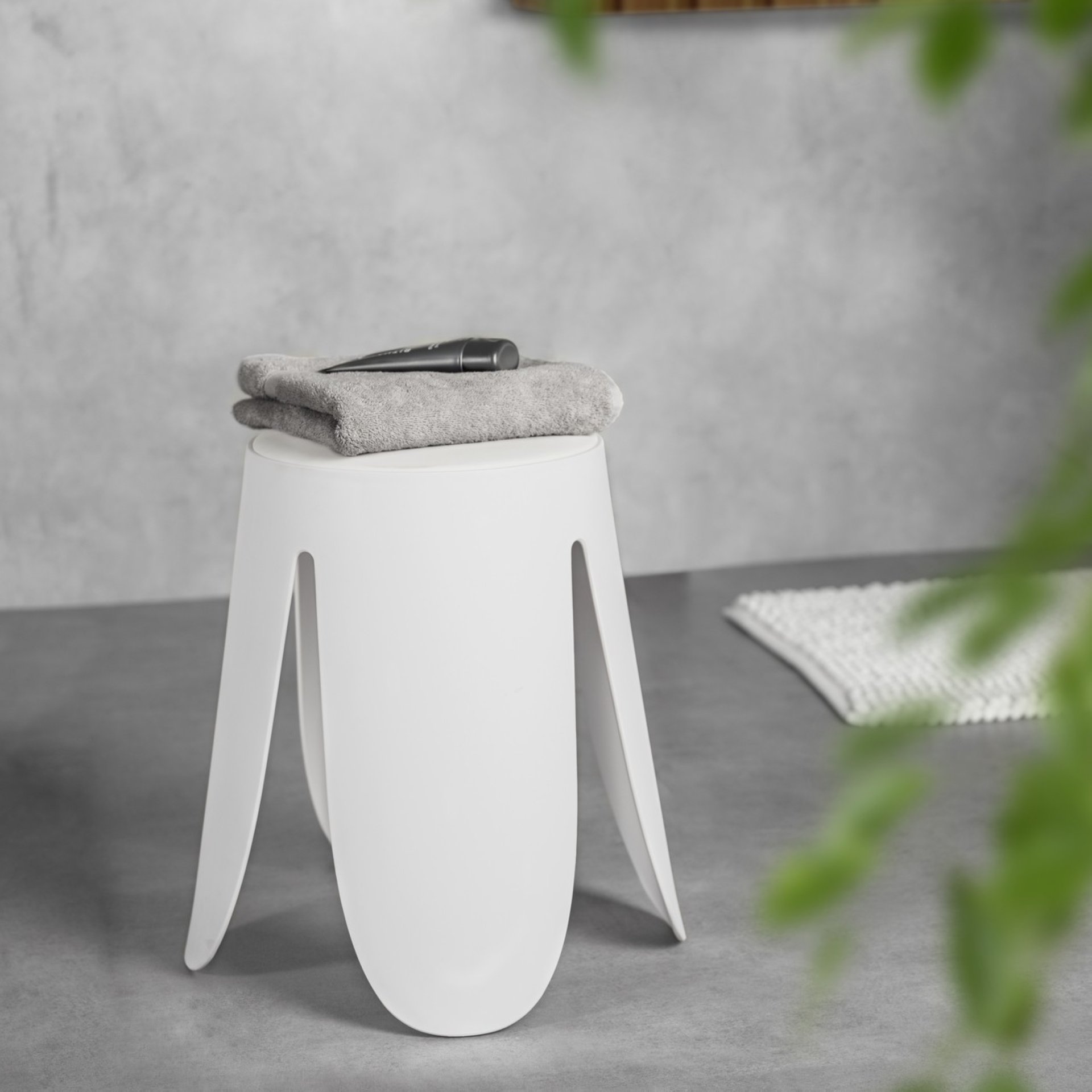 WENKO COMISO Badhocker, Weiß matt