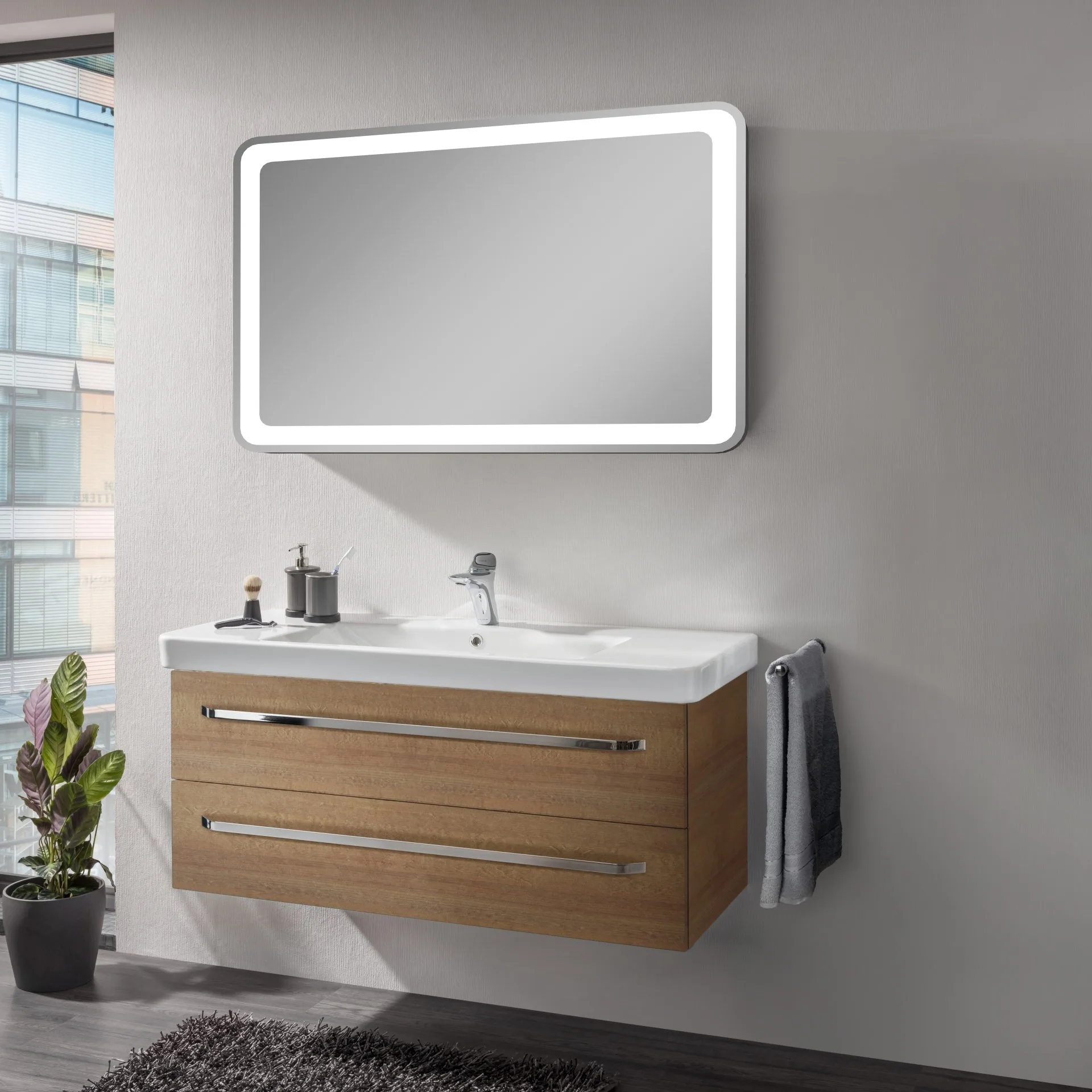 Lanzet M9 Spiegel 120 cm dimmbar