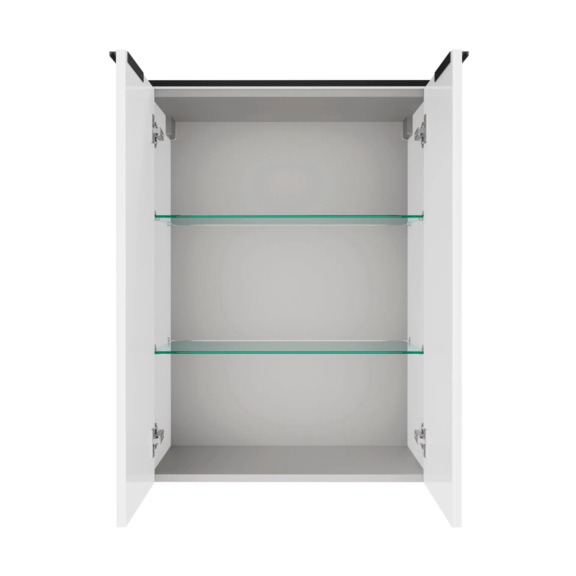FACKELMANN FLAIR Doppel Midischrank 63 cm breit, Weiß/Anthrazit