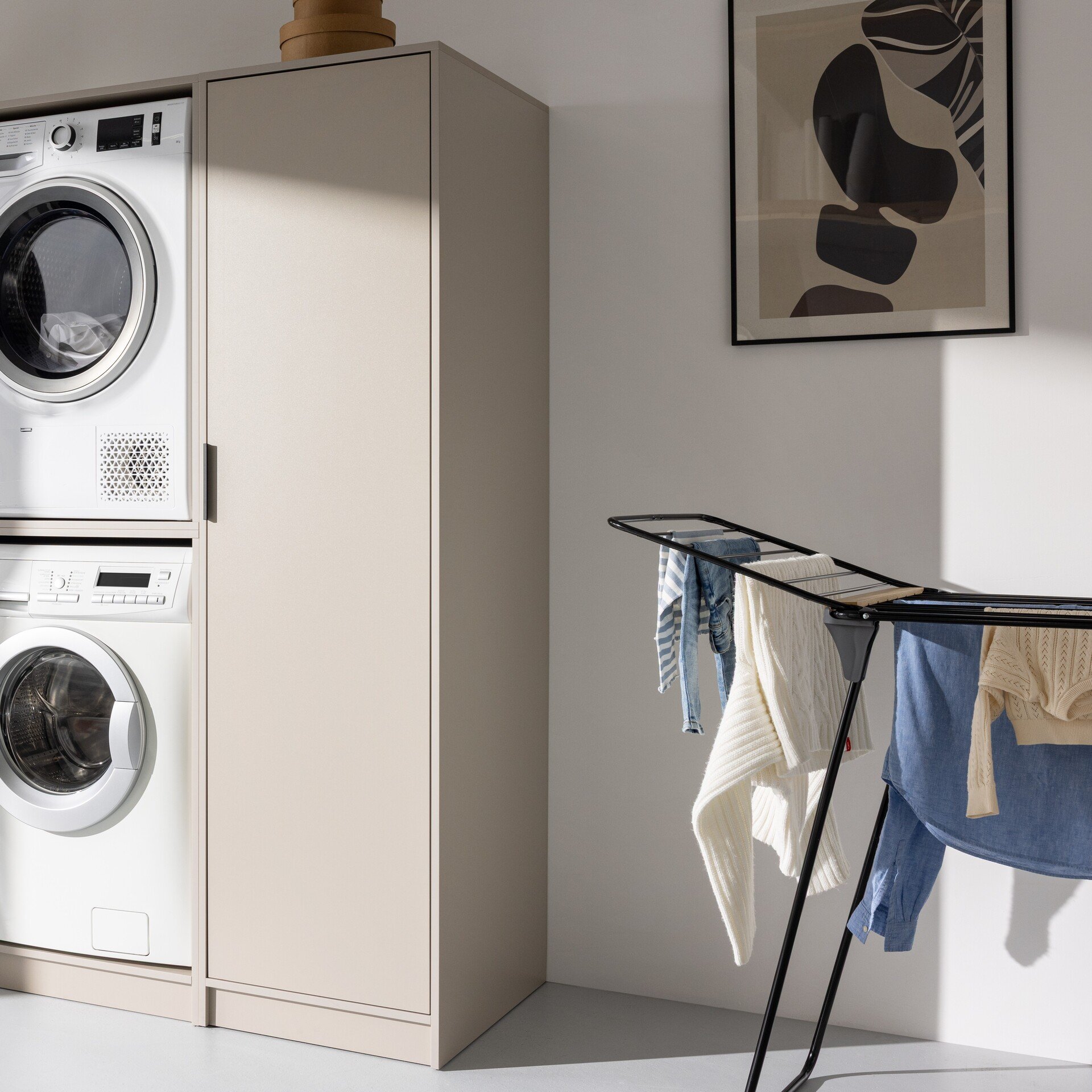 FACKELMANN Wäscheschrank 50 cm breit, Grau