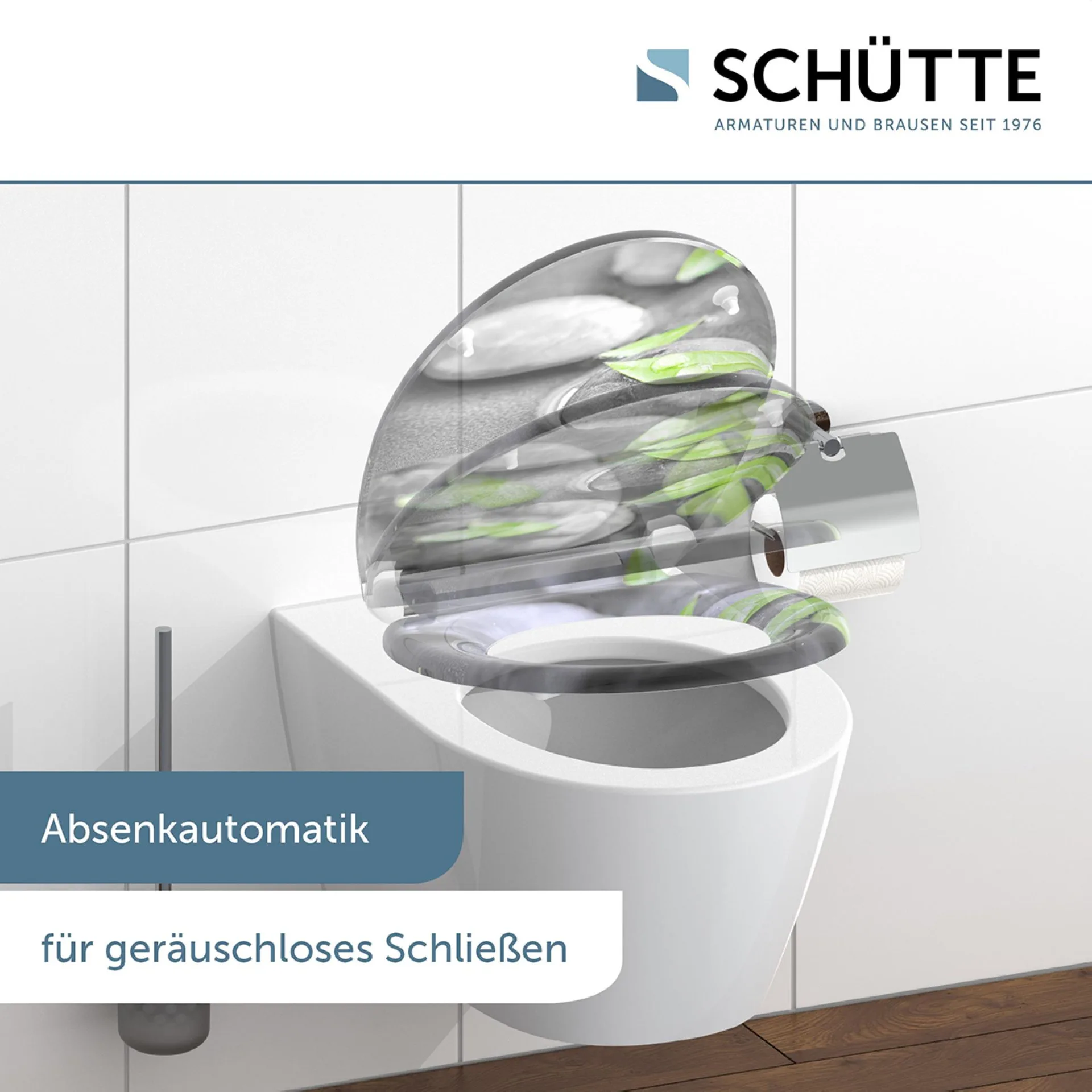 Schütte STONE WC-Sitz, mit Absenkautomatik und Schnellverschluss, Duroplast