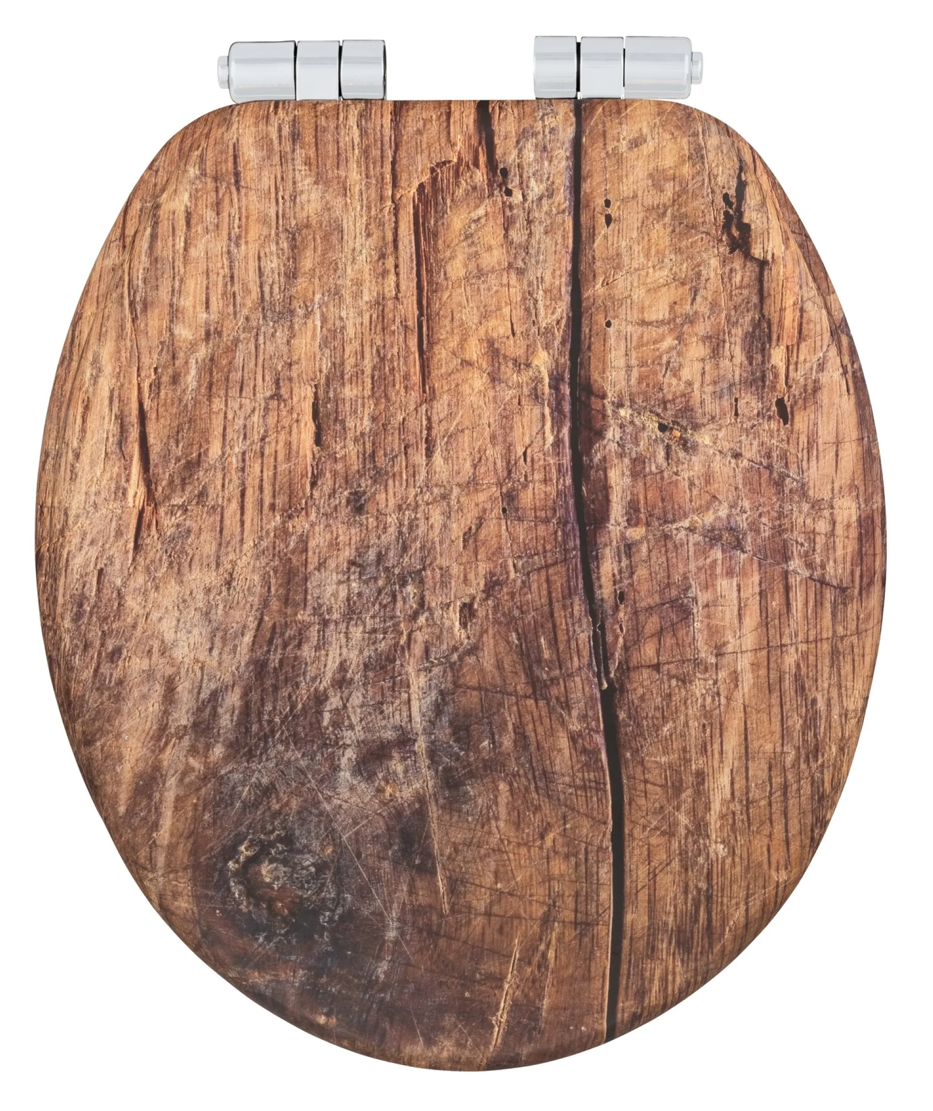 WENKO RUSTIC WC-Sitz, Braun, aus MDF