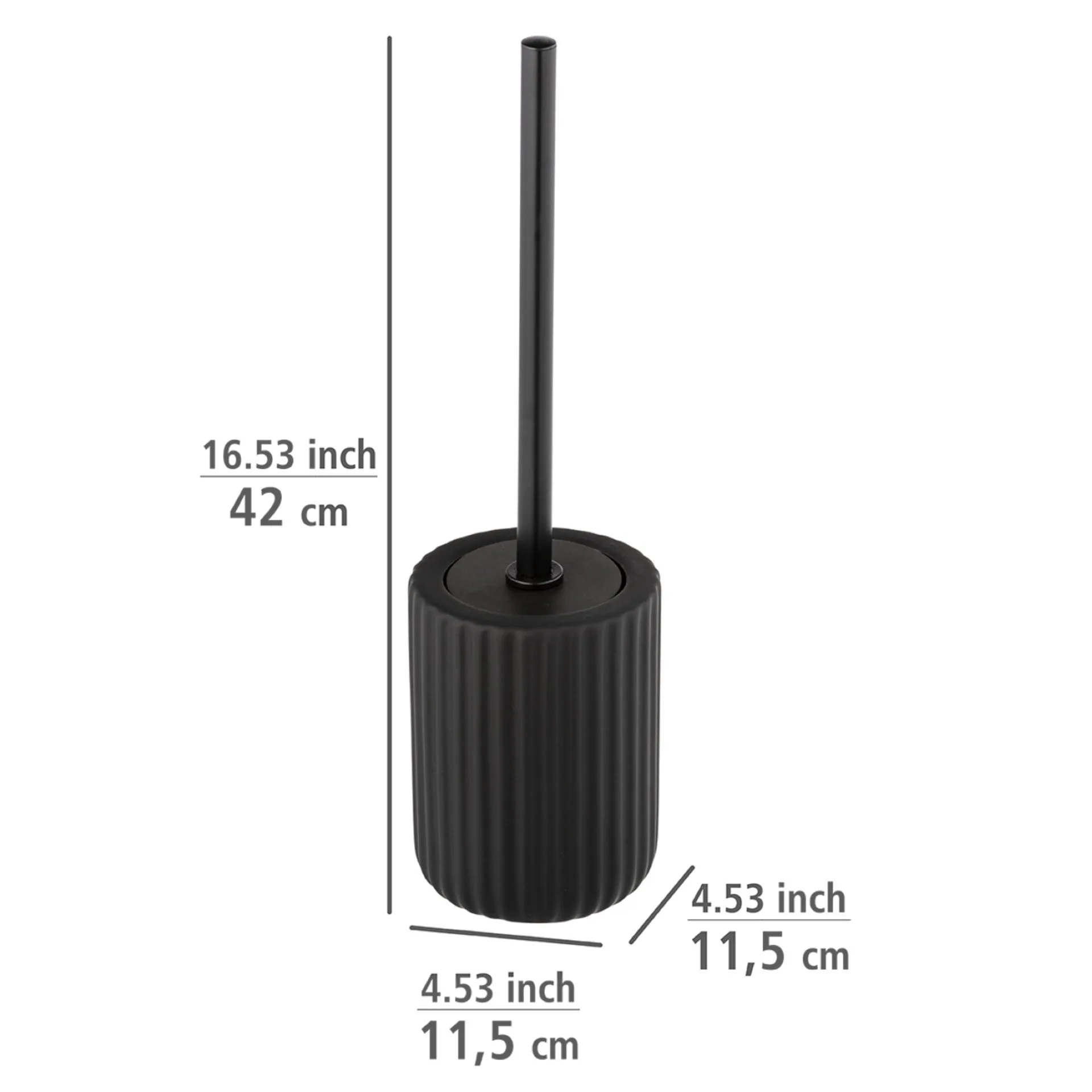 WENKO BELLUNO WC-Garnitur, Schwarz, Keramik