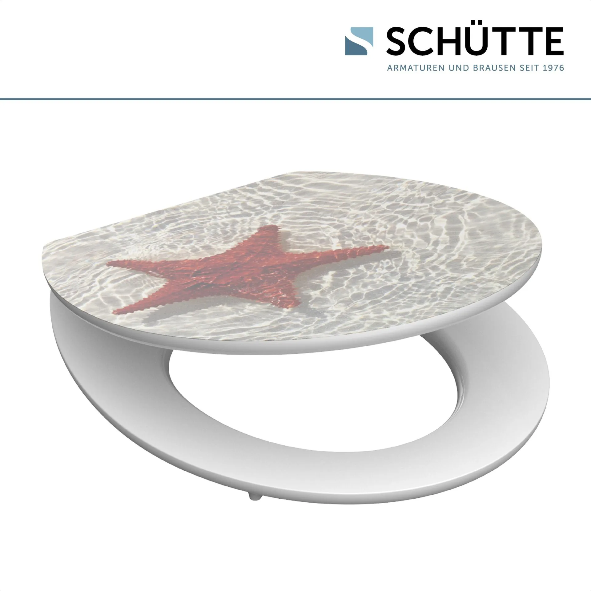 SCHÜTTE RED STARFISH WC-Sitz, MDF HG, mit Absenkautomatik