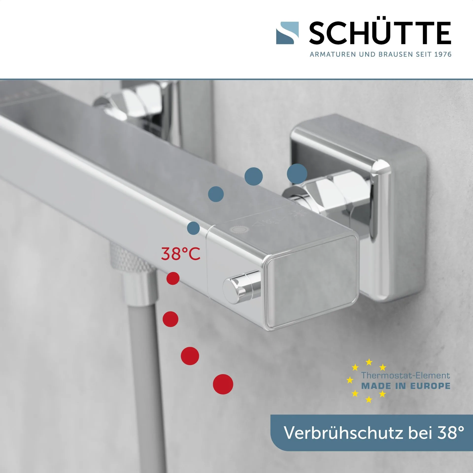 SCHÜTTE SIGNO Duschthermostat, Chrom