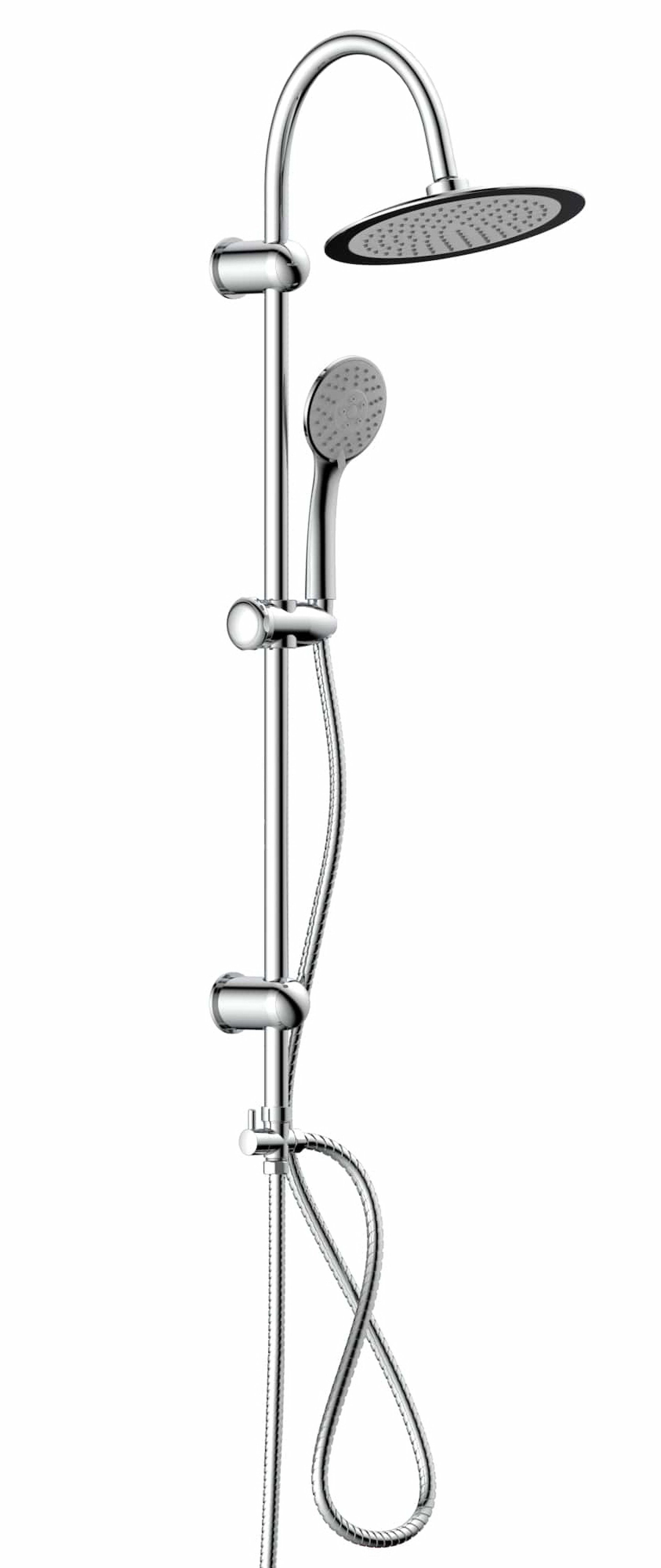 Schütte JAMAICA FRESH Stangenbrauseset inkl. Regendusche ohne Armatur, Chrom