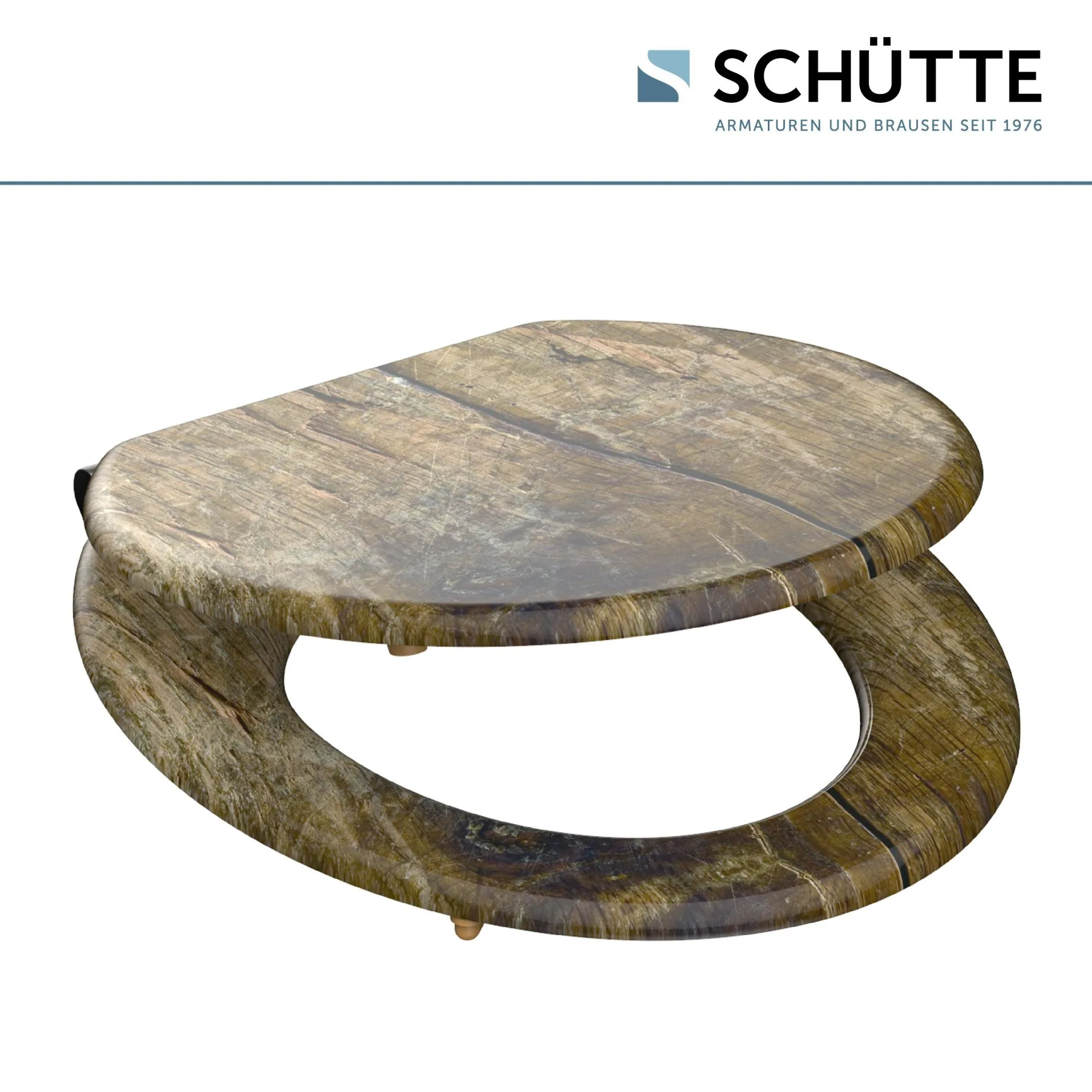 SCHÜTTE SOLID WOOD WC-Sitz, Braun, MDF, mit Absenkautomatik
