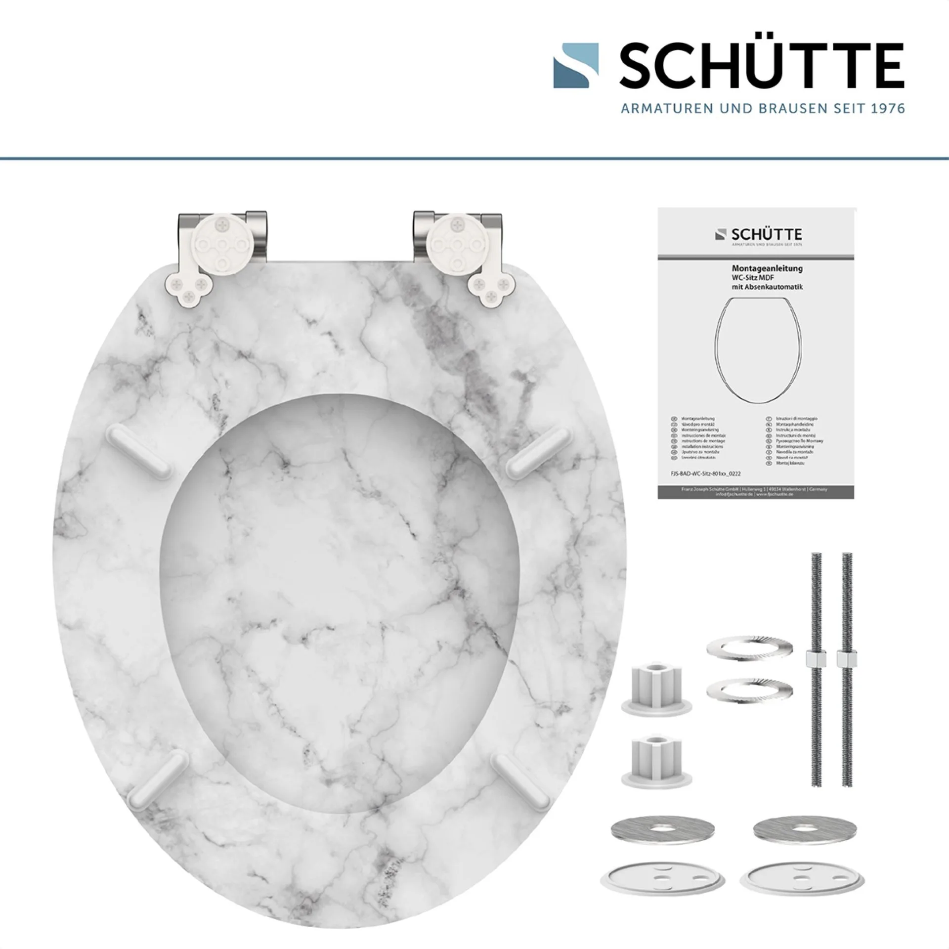Schütte MARMOR STONE WC-Sitz, mit Absenkautomatik