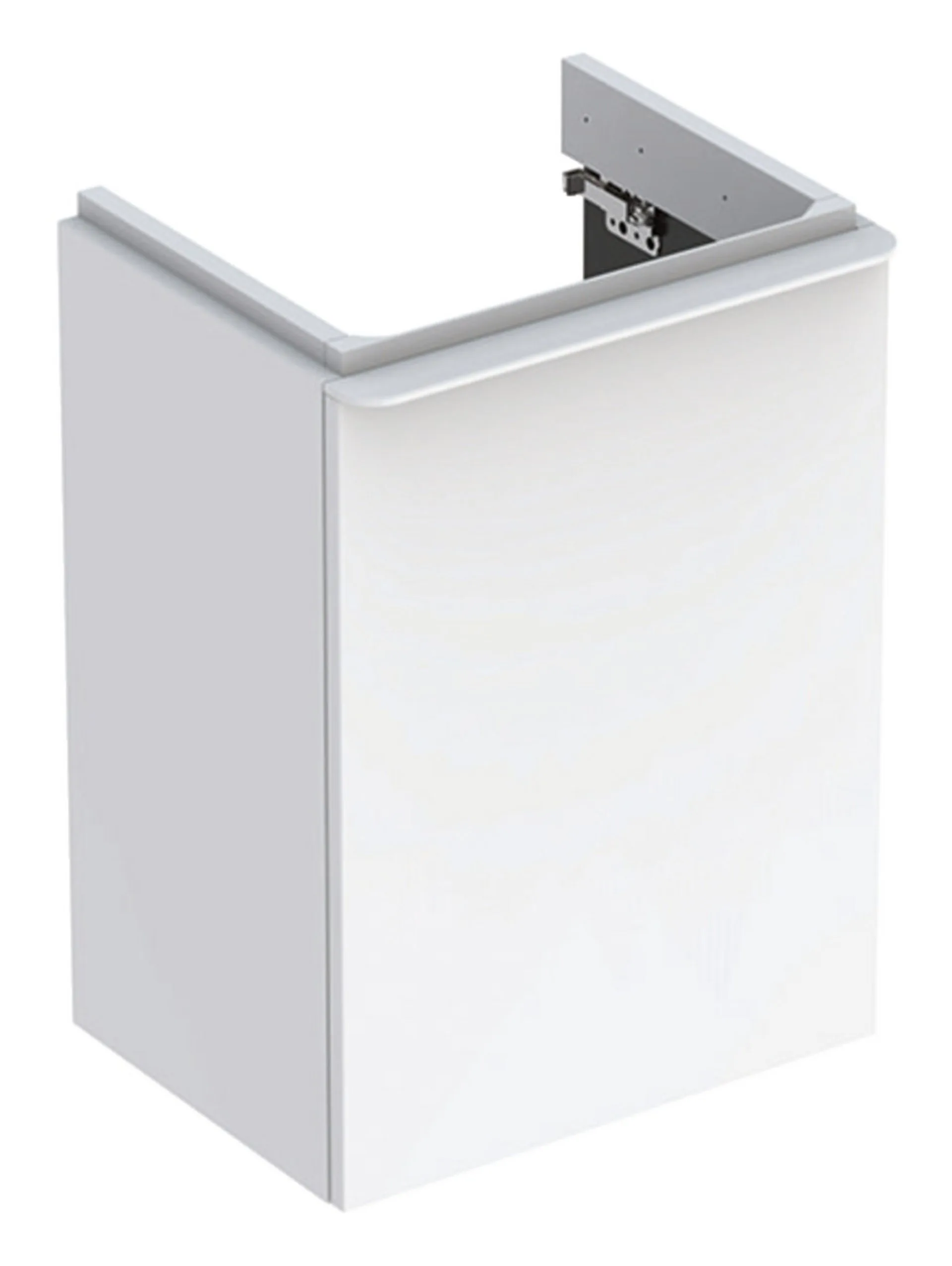 GEBERIT SMYLE SQUARE Waschbeckenunterschrank 44,2 cm breit, Weiß, Türanschlag links