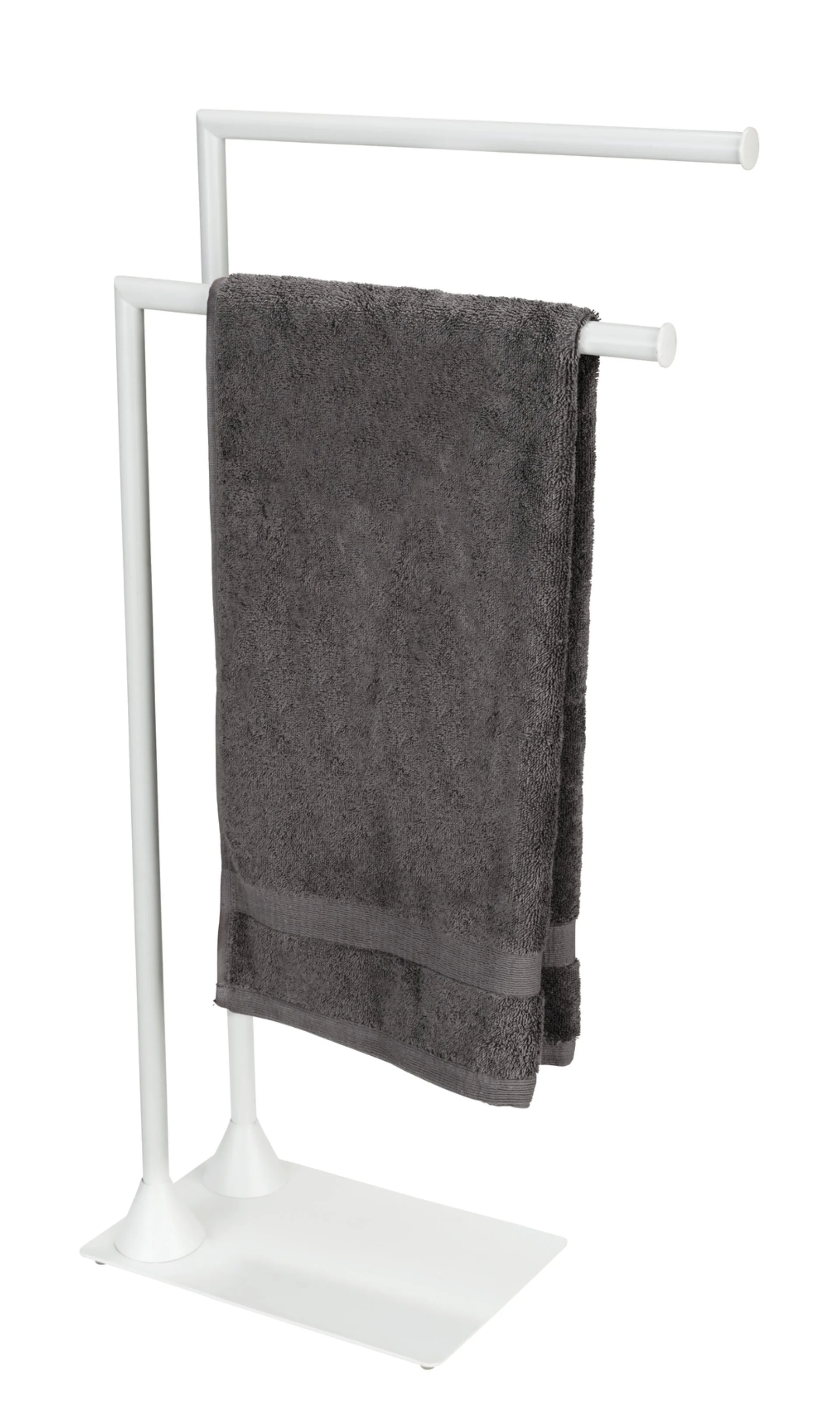 WENKO HELLA Handtuchhalter, Weiß matt, stehend
