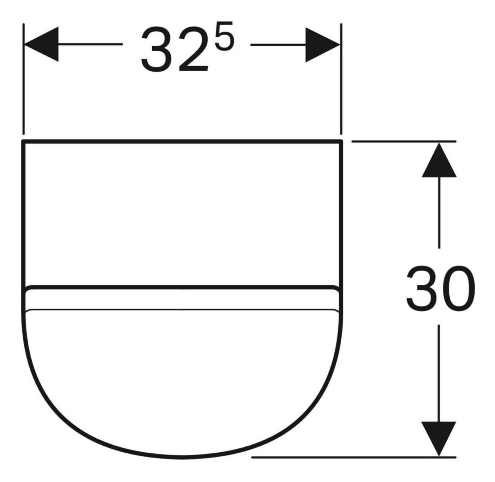 GEBERIT RENOVA PLAN Deckelurinal, Weiß, Zulauf und Abgang hinten