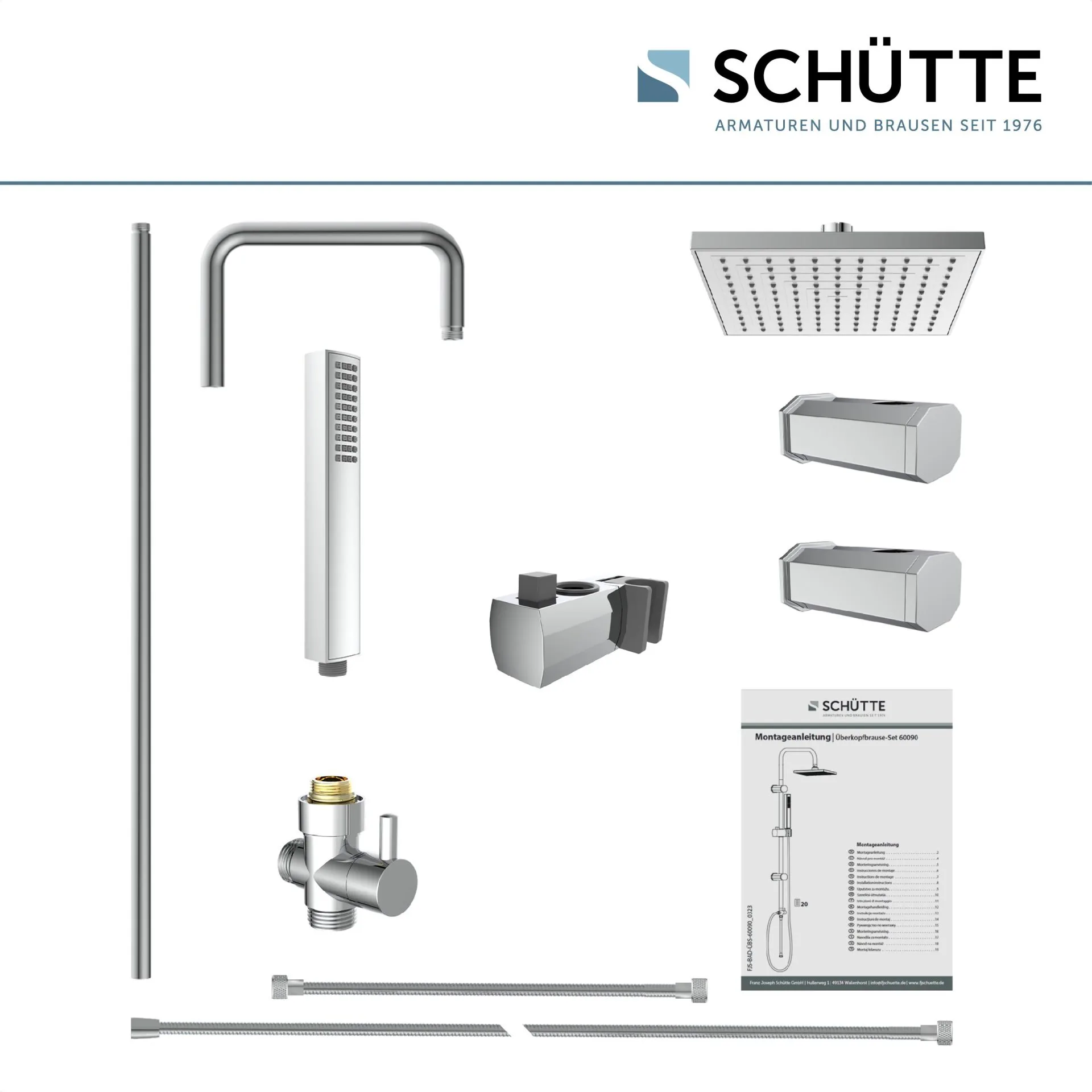 SCHÜTTE TOKYO Überkopf-Brauseset, Chrom