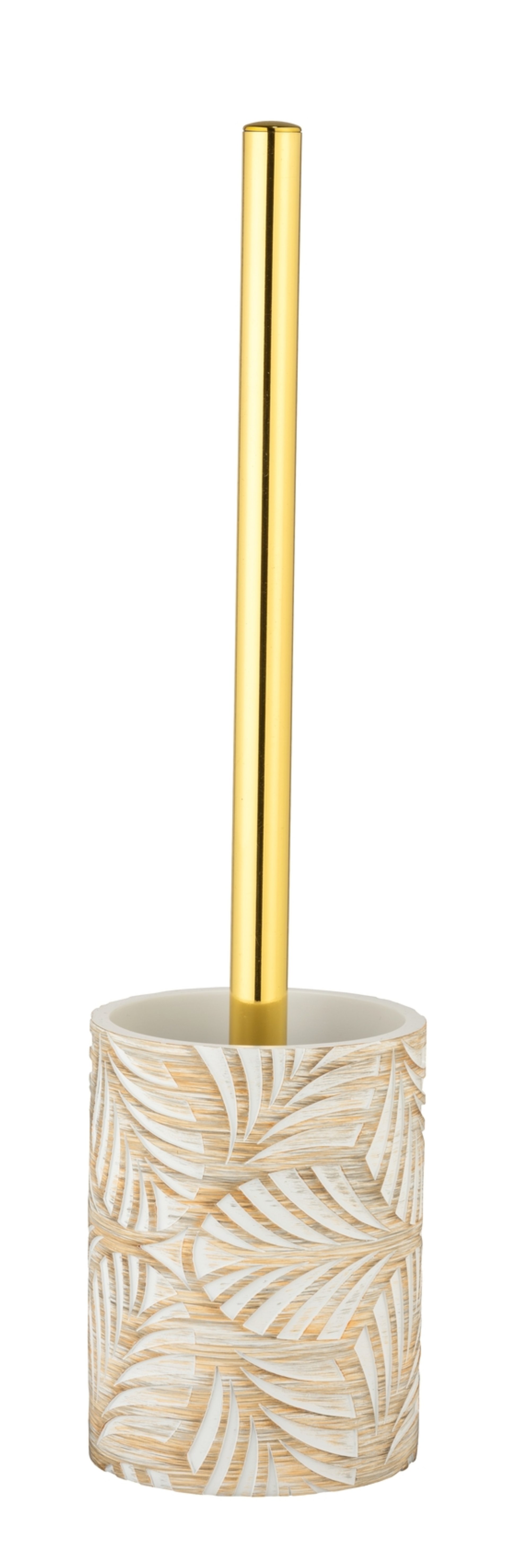 WENKO TERRALBA WC-Garnitur,  Weiß/Gold