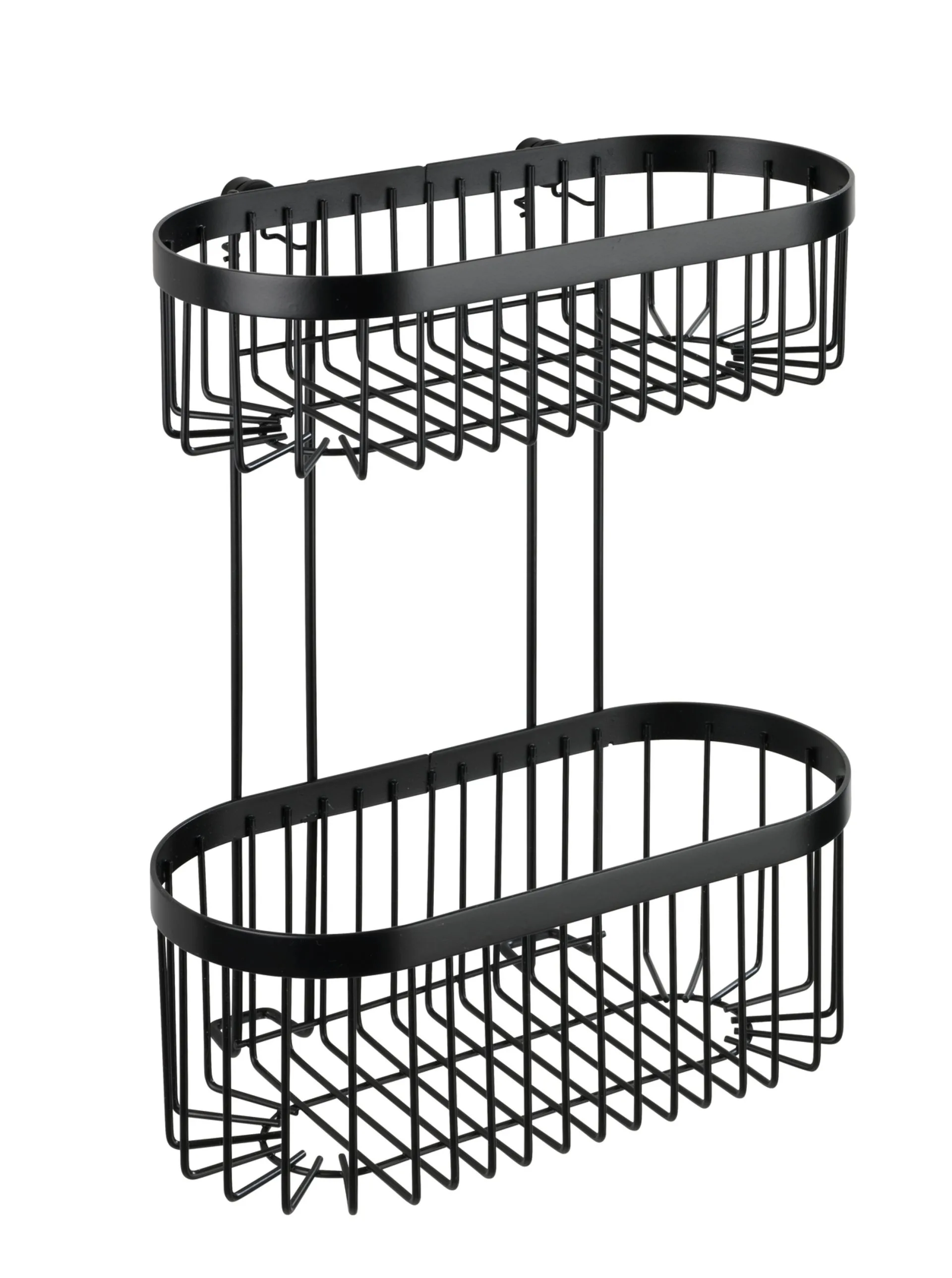 WENKO CLASSIC PLUS Duschablage, Schwarz, 2 Etagen