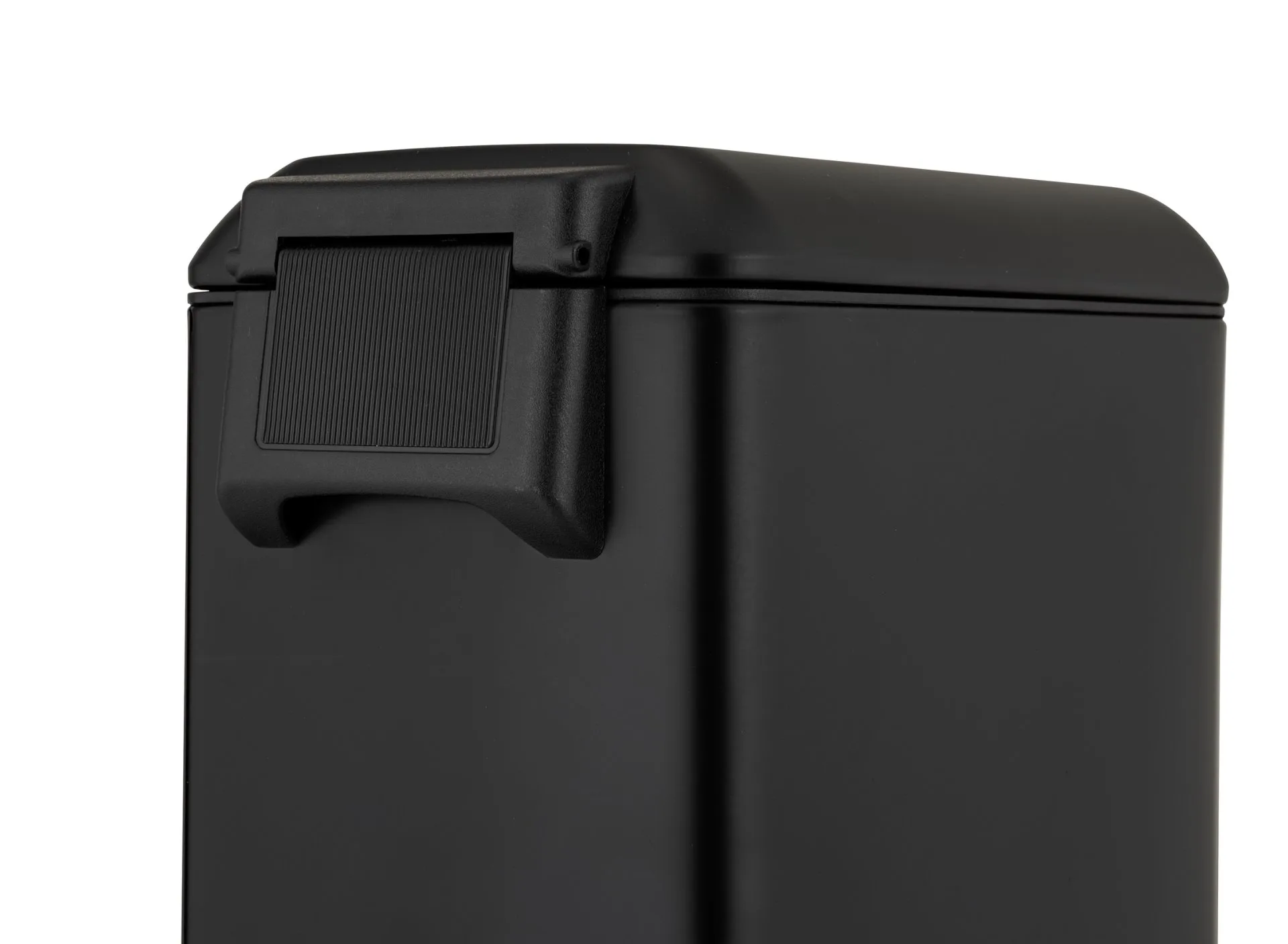 WENKO DESIGN Mülleimer 12 Liter, Schwarz, mit Absenkautomatik