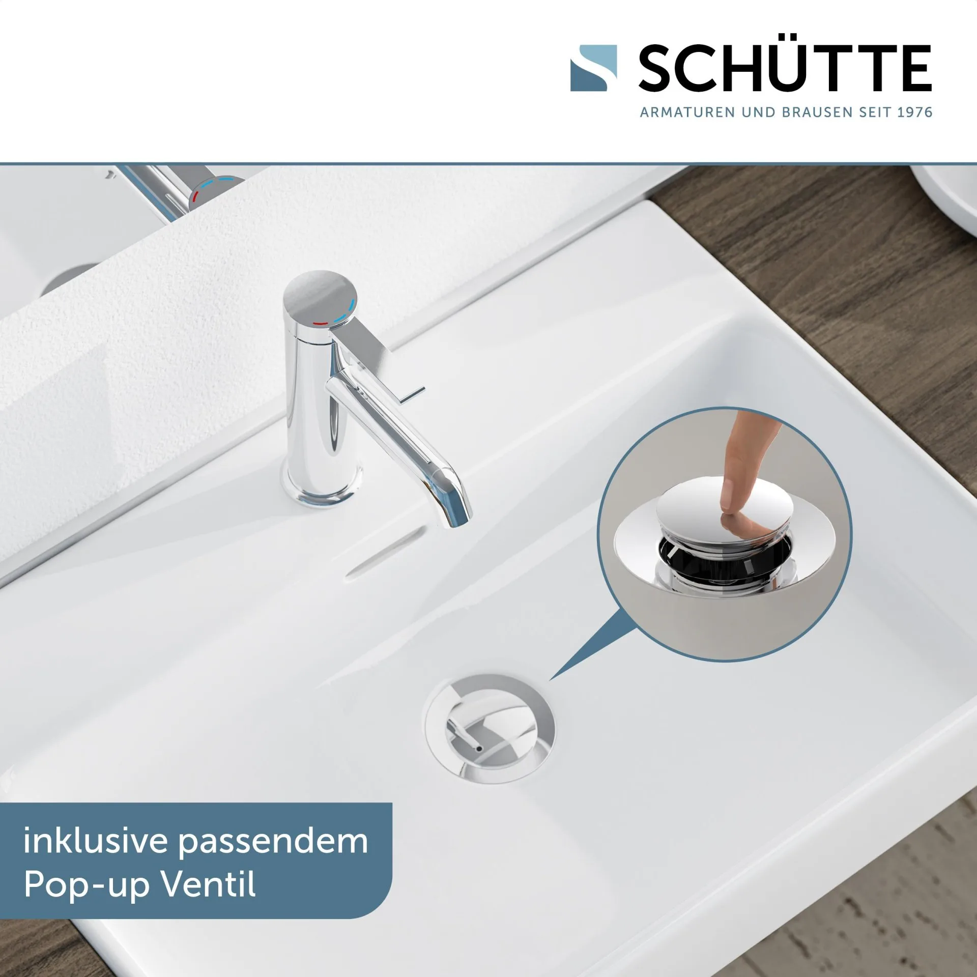 SCHÜTTE LOS ANGELES Waschtischarmatur, Chrom