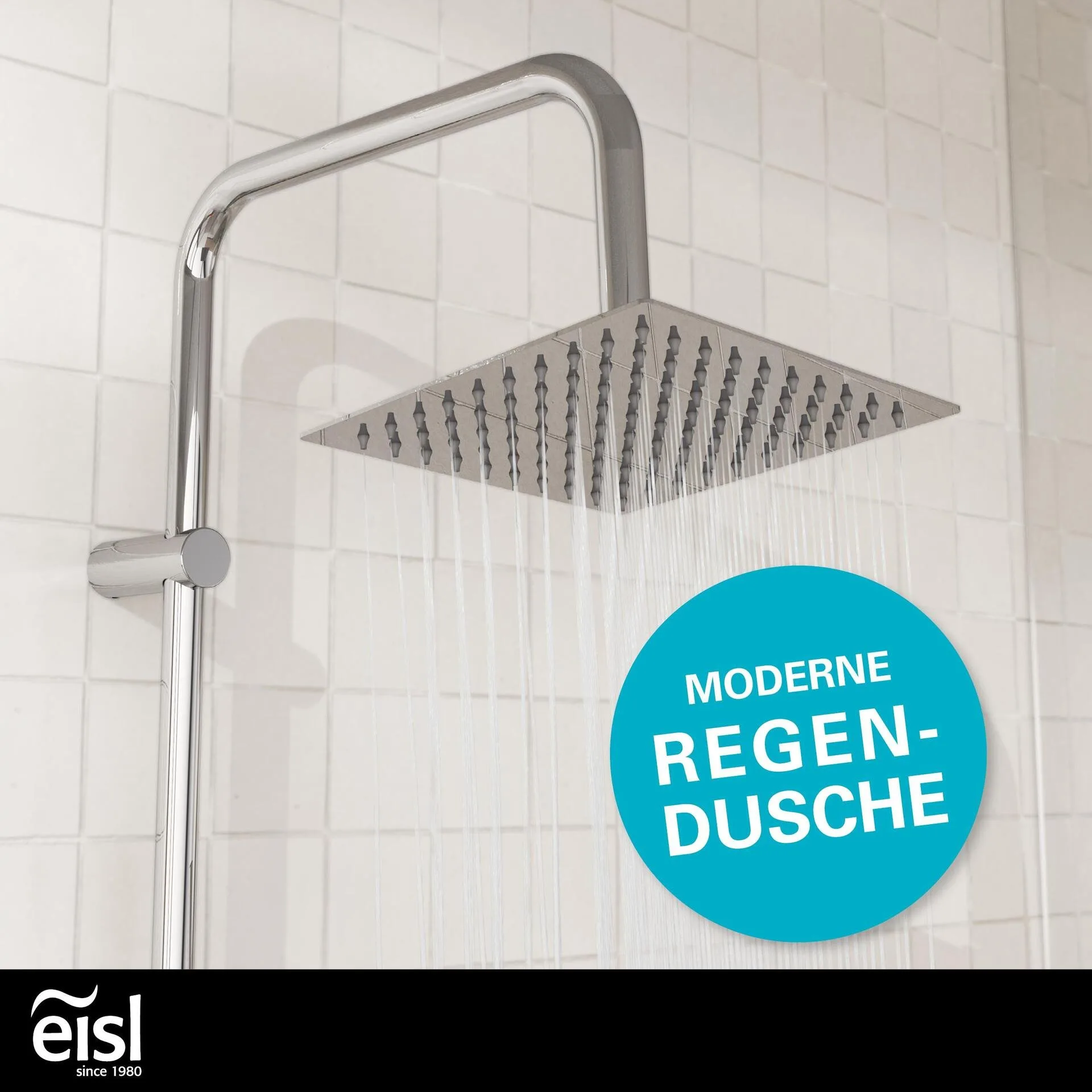 EISL SHOWERSTAR Überkopfbrause-Set, Chrom, mit Thermostatarmatur
