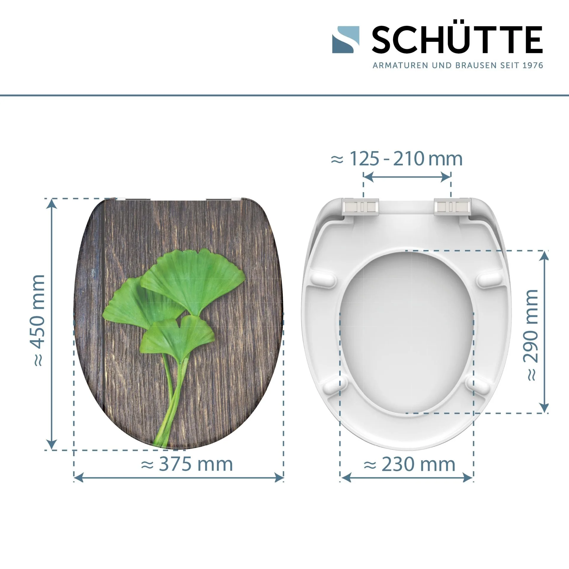 SCHÜTTE GINGO UND WOOD WC-Sitz, Kunststoff, mit Absenkautomatik
