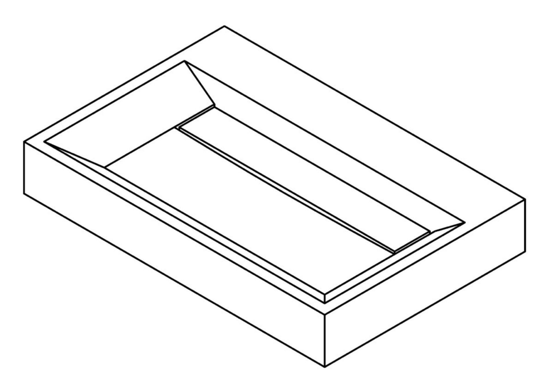Waschbecken Naturstein BELLEZZA (60 cm) Bluestone, ohne Hahnloch, 100285