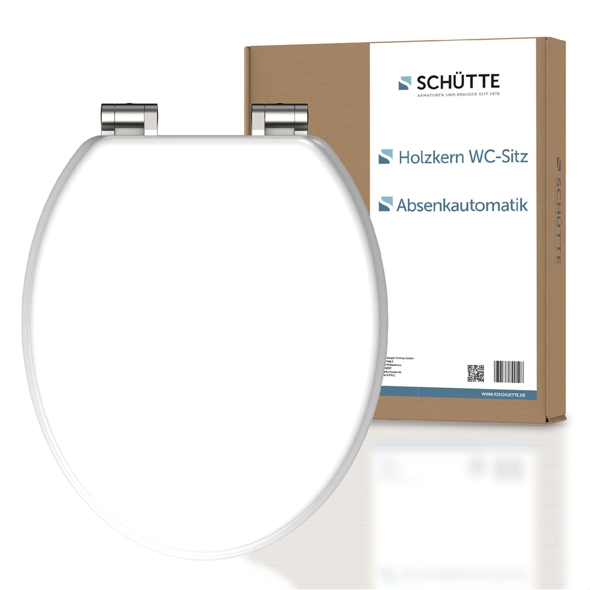 Schütte WHITE WC-Sitz, mit Absenkautomatik, Holzkern