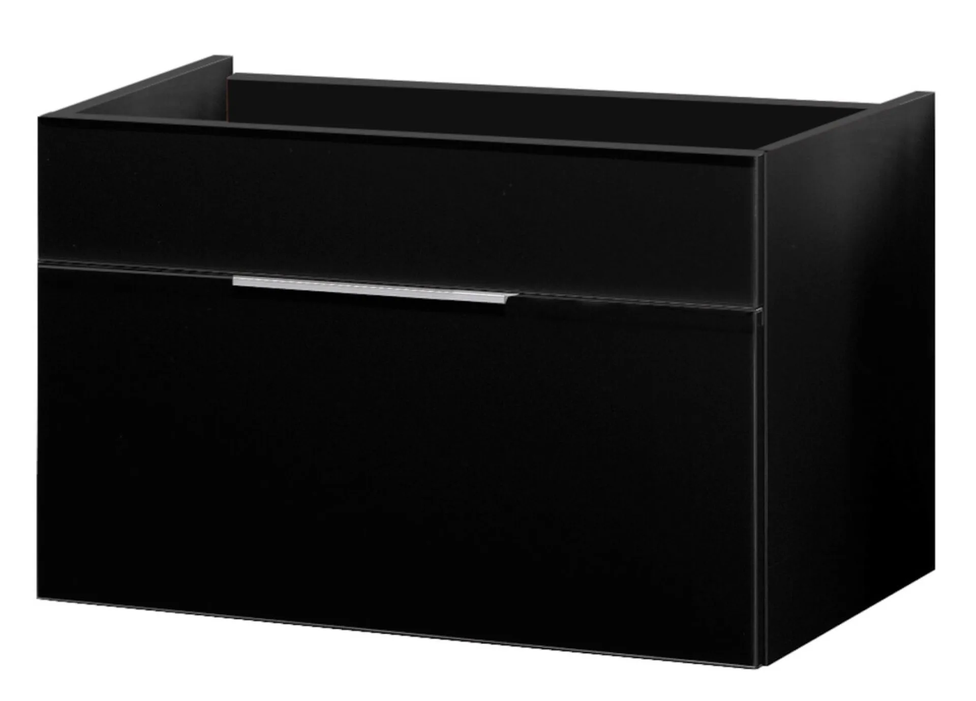 FACKELMANN KARA Waschbeckenunterschrank 80 cm breit, Anthrazit, 1 Schublade