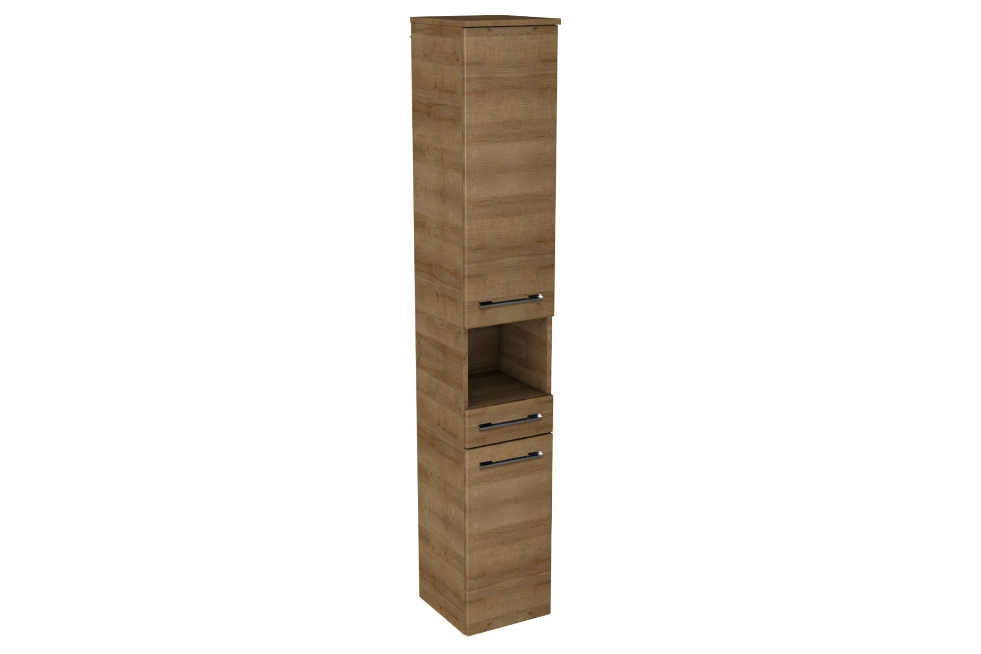 Lanzet Hochschrank mit Nische 30 cm, links, Hellbraun