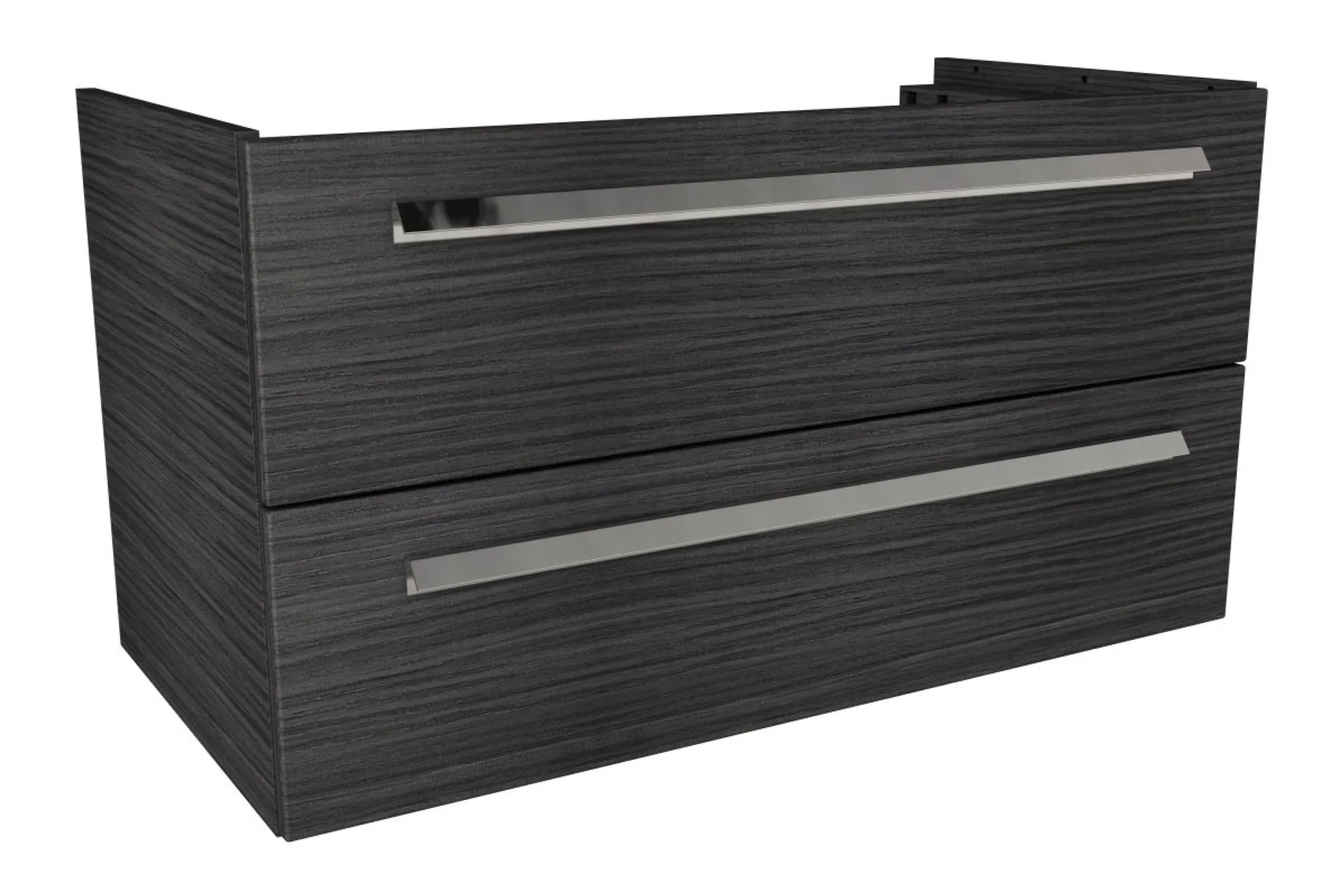 LANZET K1 Waschbeckenunterschrank 90 cm, Anthrazit Holzoptik