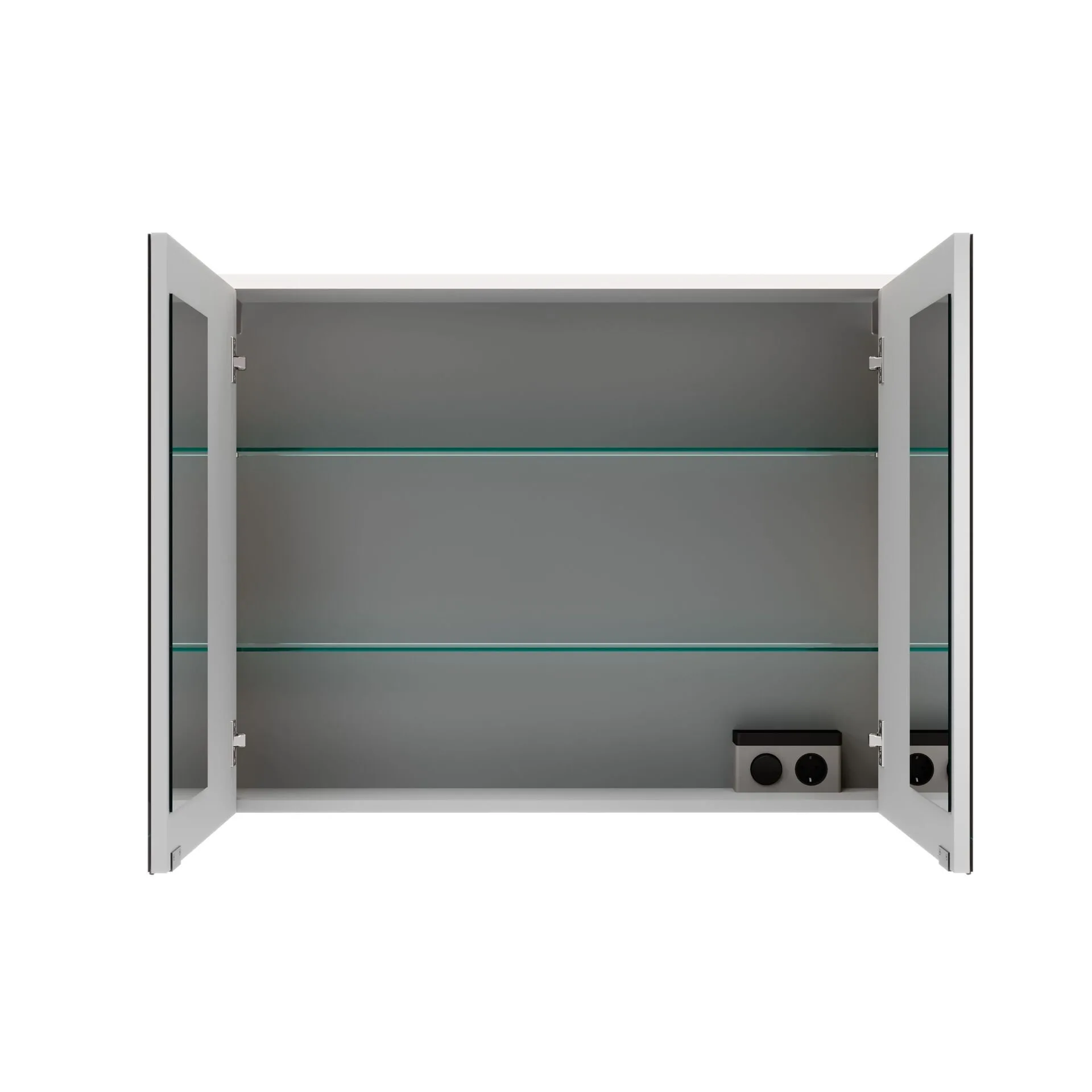 FACKELMANN B.ROUND LED Spiegelschrank 90 cm breit, Braun