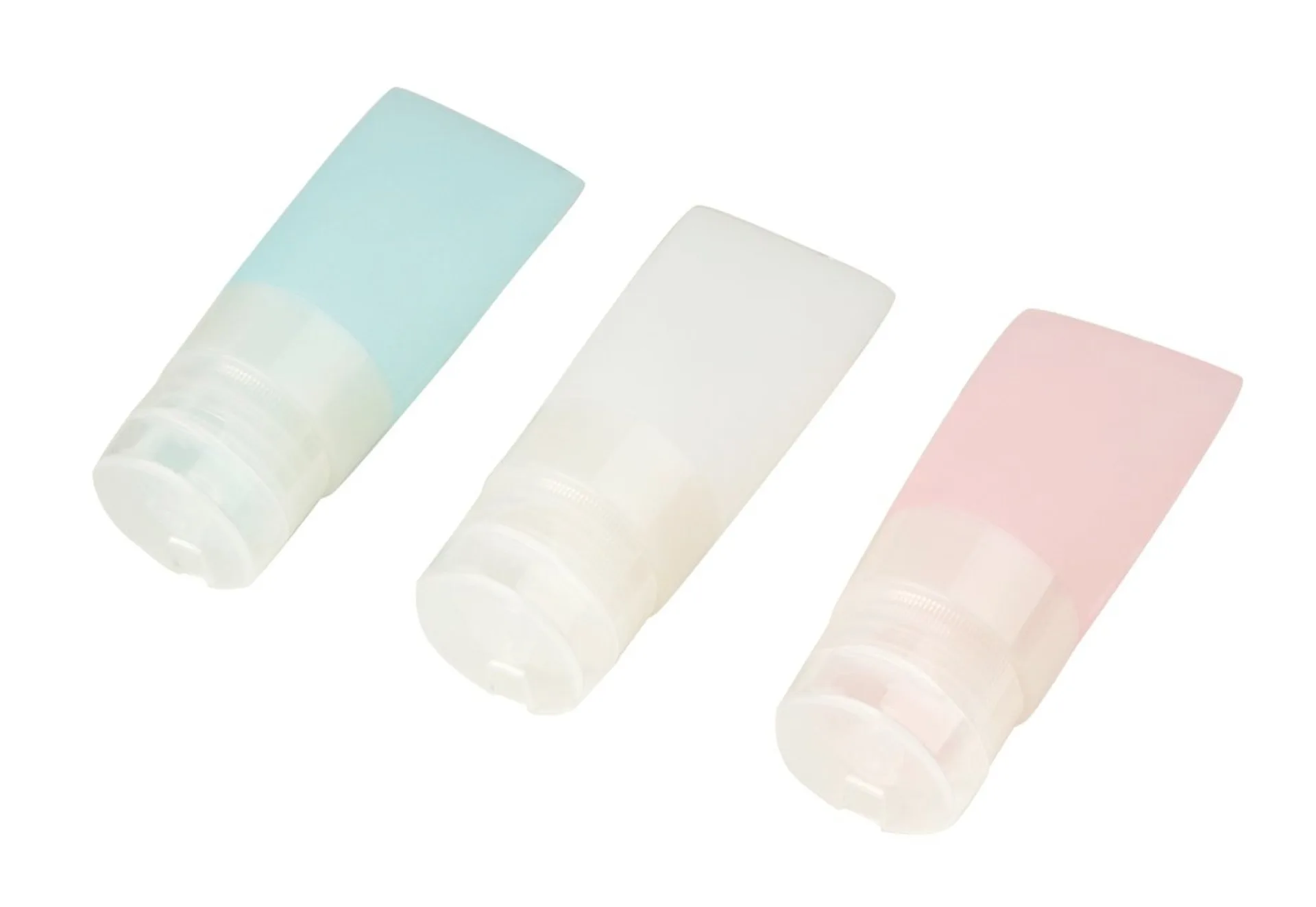 FACKELMANN Reisefläschchen je 20 ml, Weiß/grün/Blau, 3er Set