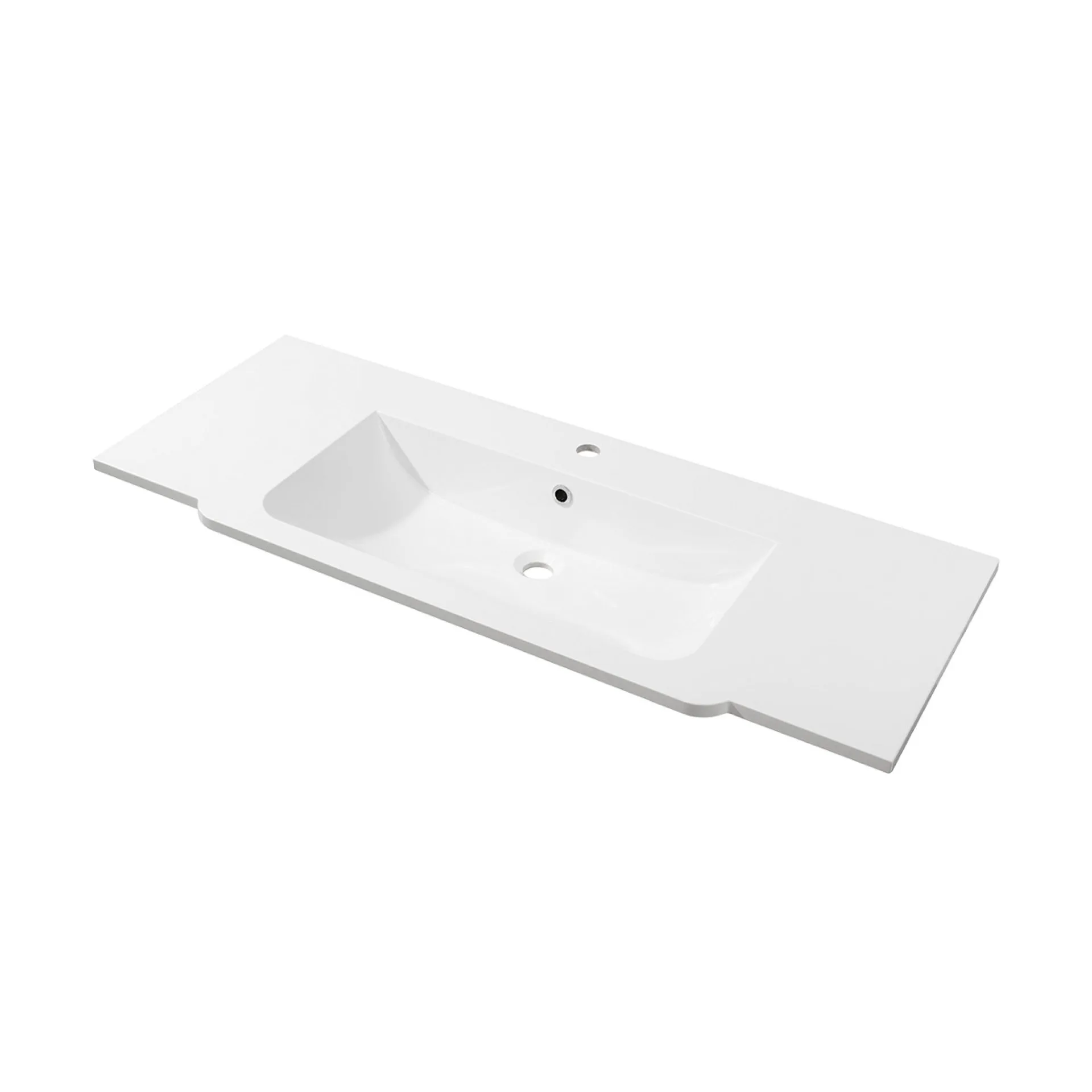 FACKELMANN LUXOR Waschbecken 120 cm breit, Weiß, Gussmarmor