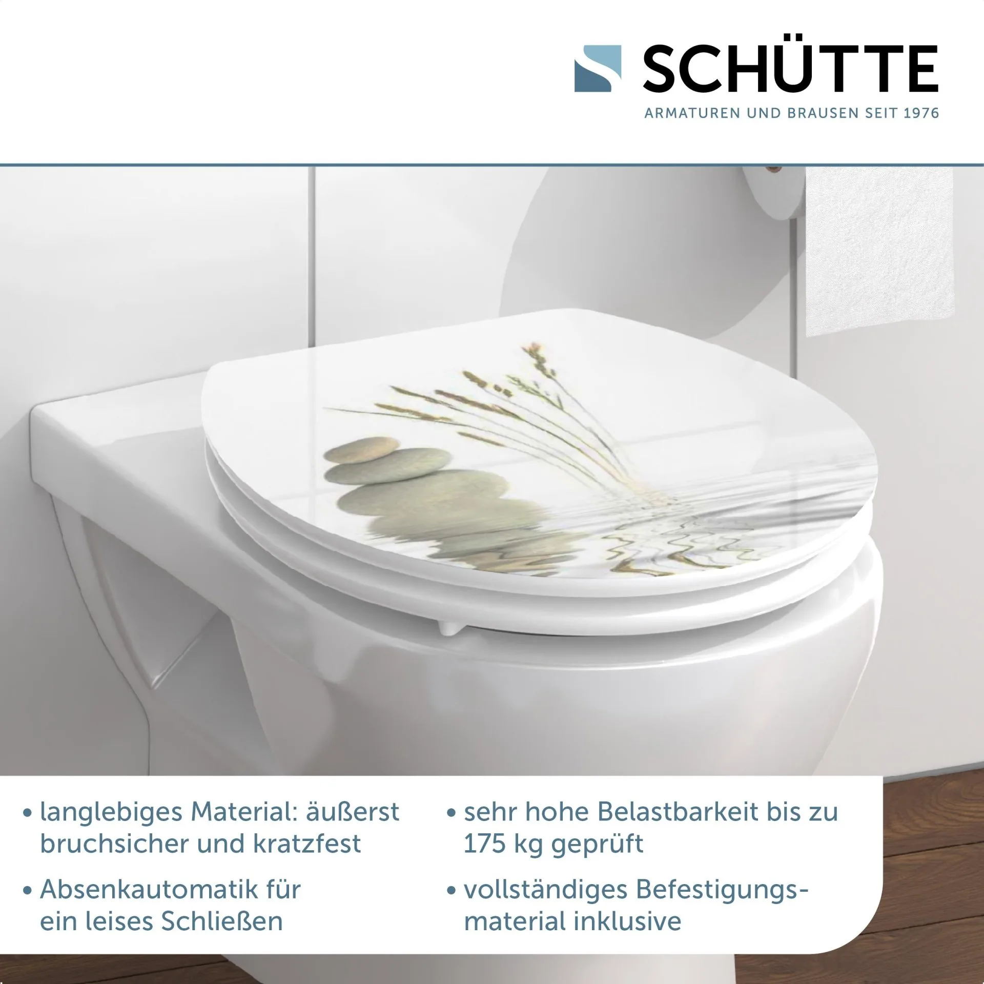 SCHÜTTE BALANCE WC-Sitz, MDF HG, mit Absenkautomatik