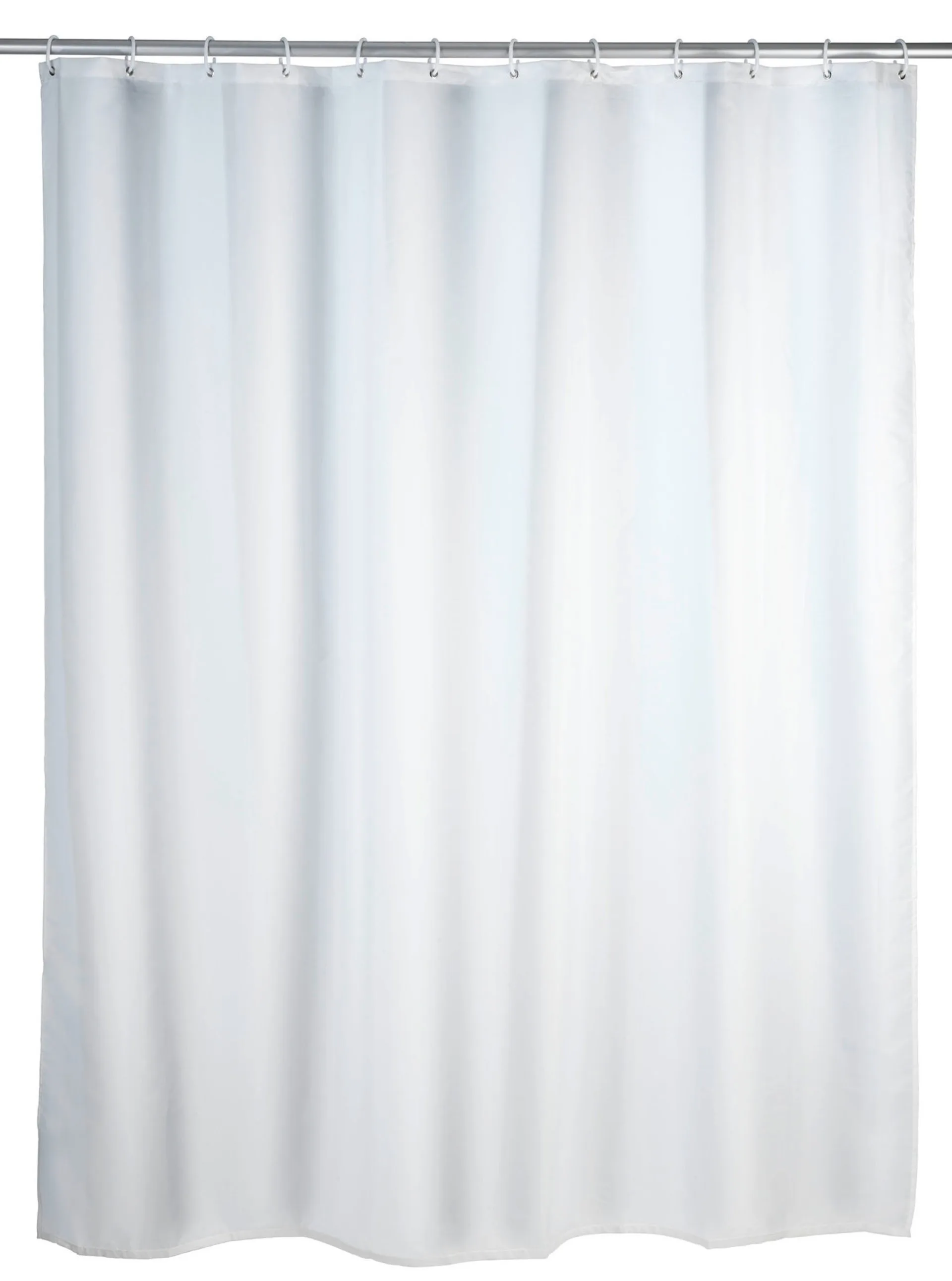 WENKO UNI Duschvorhang 180 x 200 cm, Weiß, waschbar