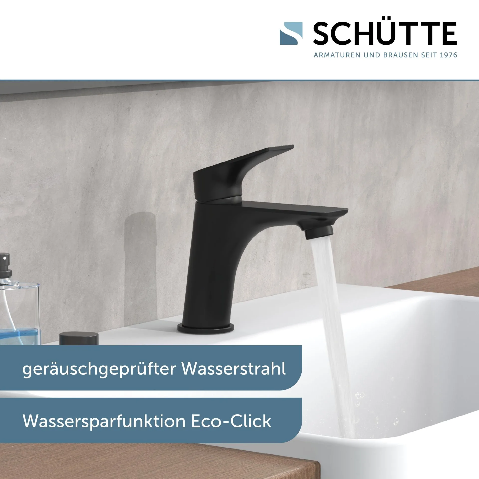 SCHÜTTE BOSTON Waschtischarmatur, Schwarz matt