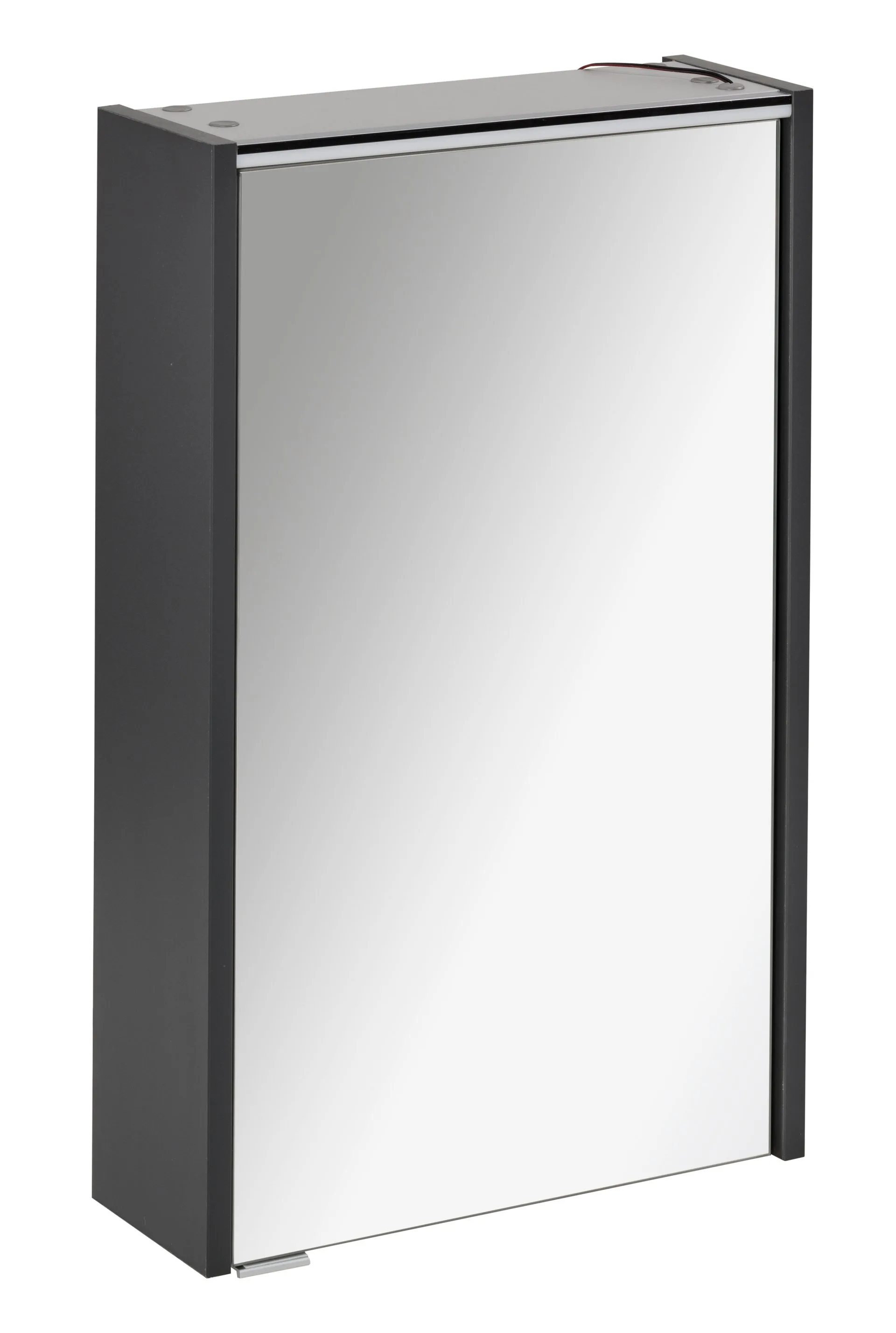 Fackelmann DENVER LED Spiegelschrank 42 cm breit, Anthrazit
