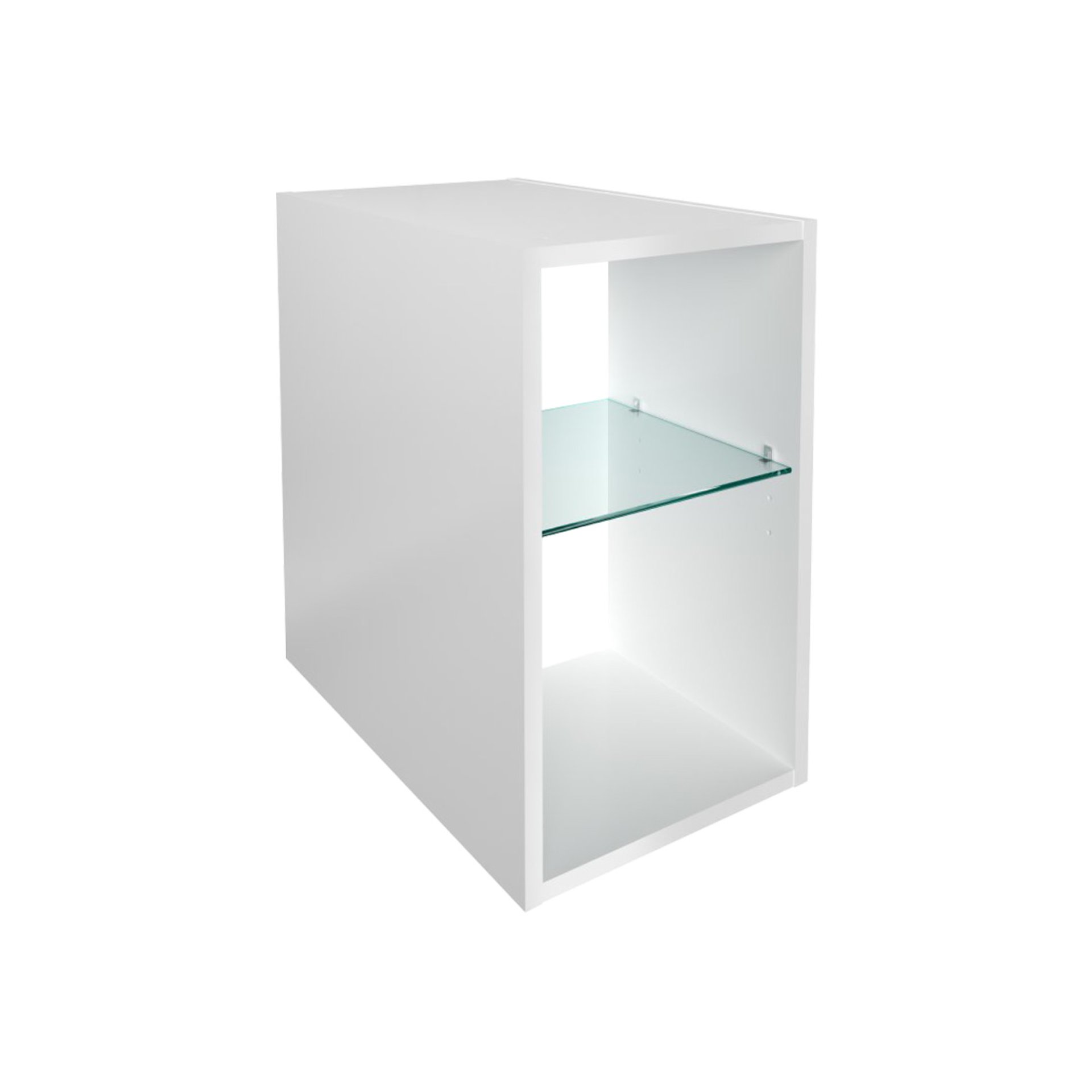 Fackelmann OXFORD Badregal, 2 Fächer, 30 cm breit, Weiß