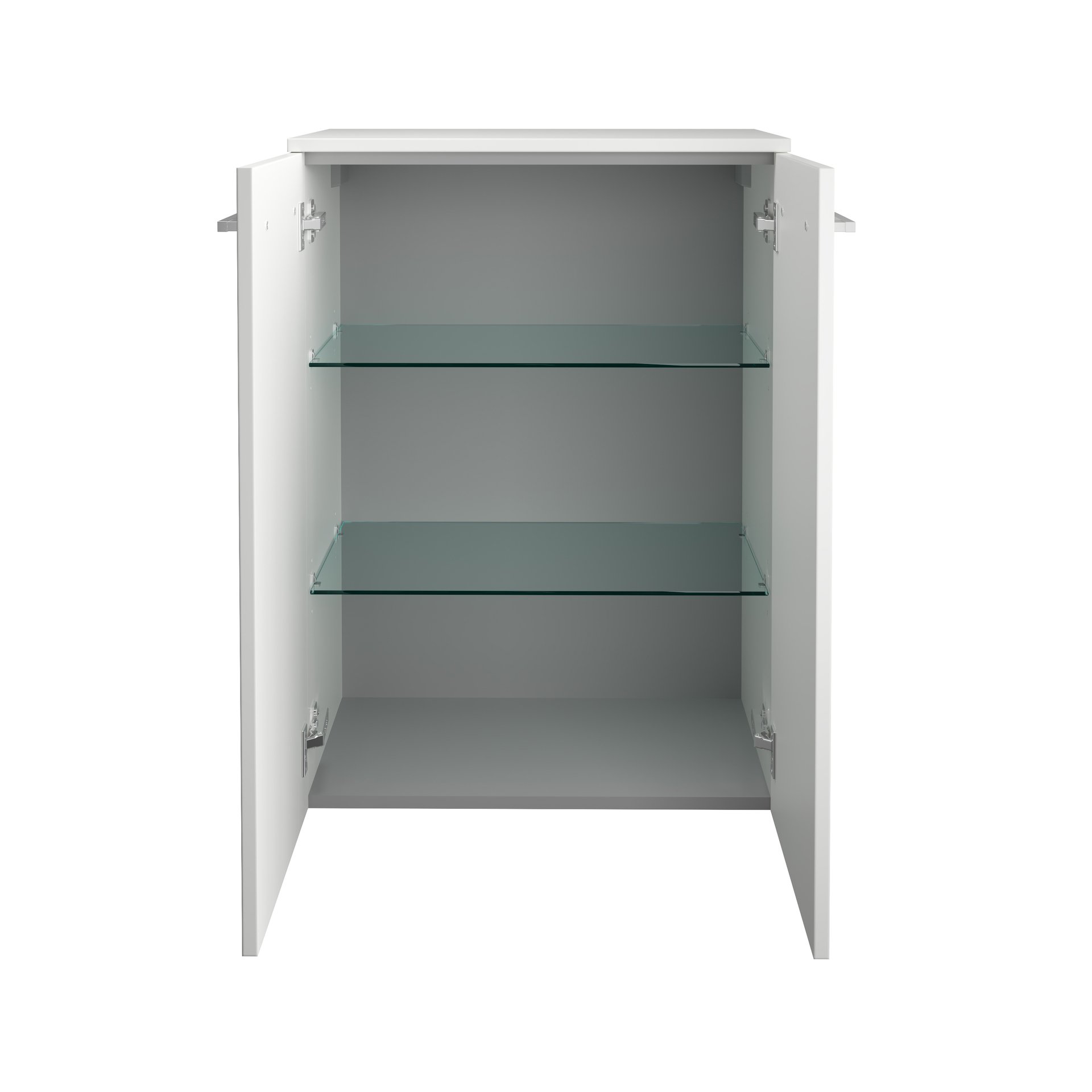 FACKELMANN B.ROUND Doppel Midischrank 60 cm breit, Weiß
